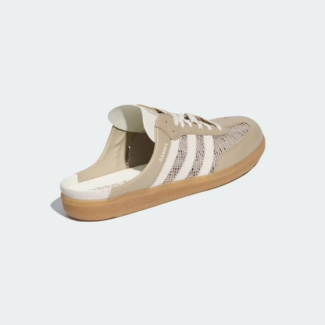 adidas samba mule beige heel shot 