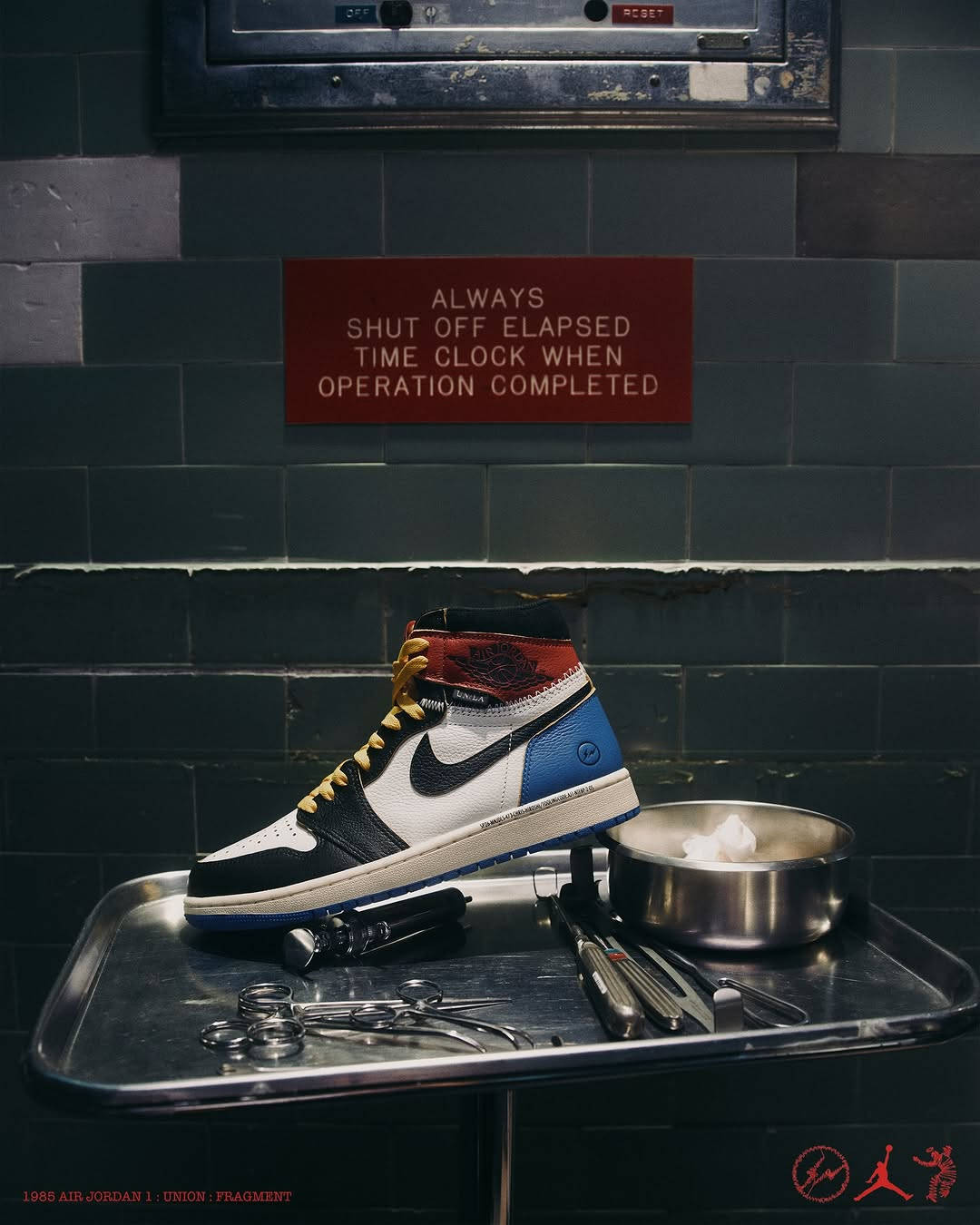 fragment design x Union LA x Air Jordan 1 High OG Varsity Red Sport Royal side profile