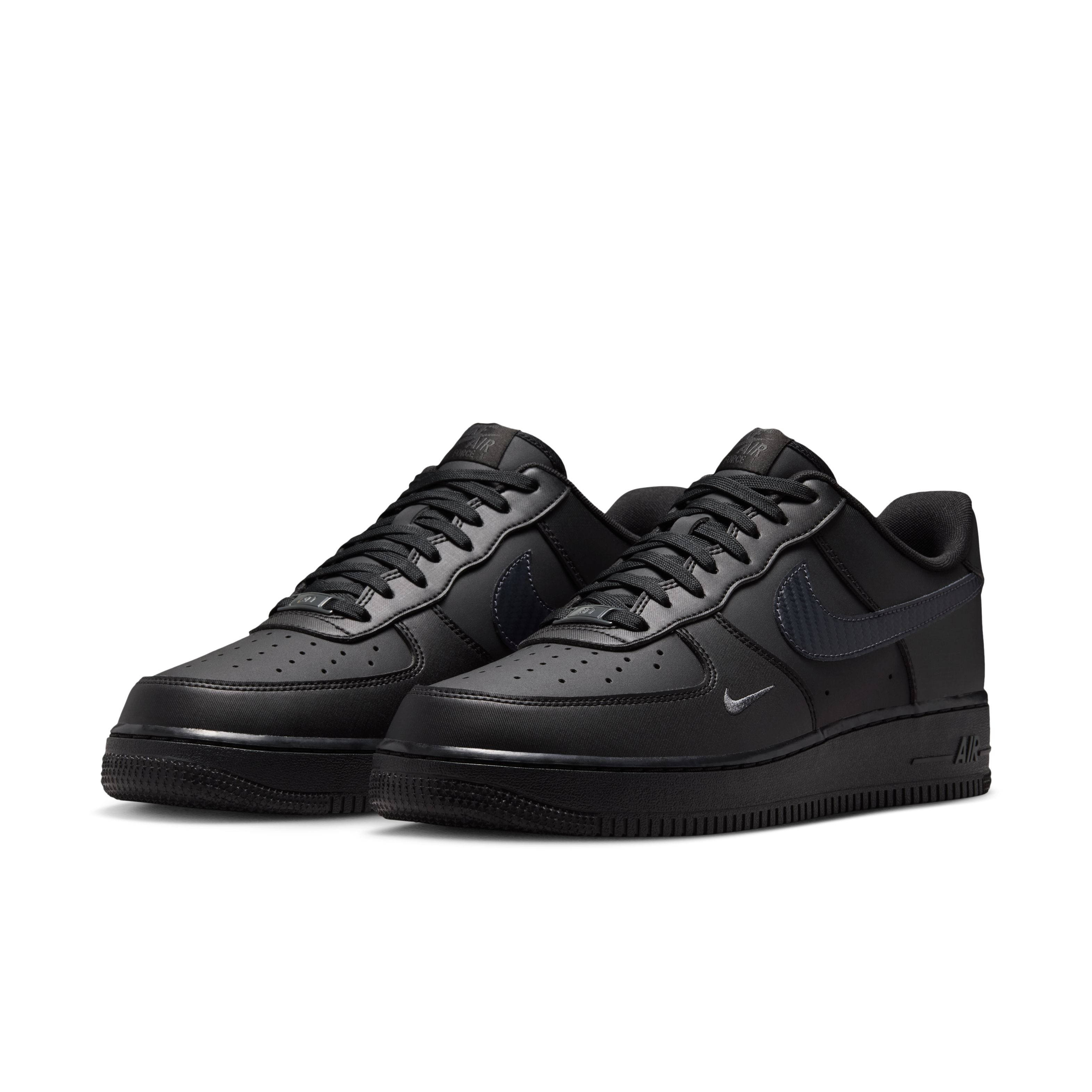 Nike Air Force 1 Low 07 Carbon Fiber Swoosh Black IV5732 003 front