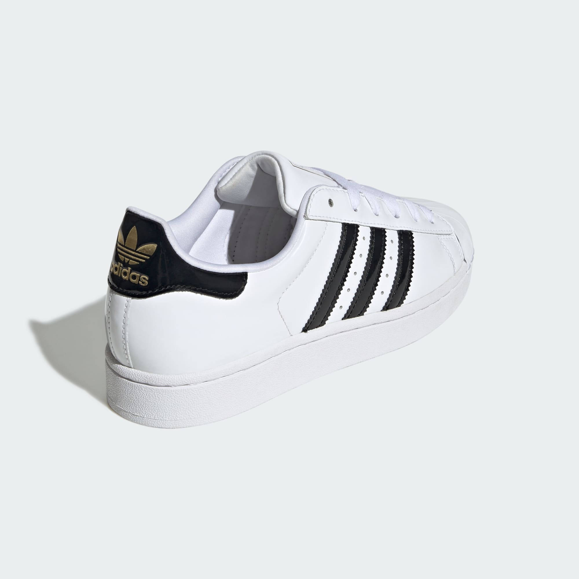 adidas Superstar II Trainers White Black Patent Back