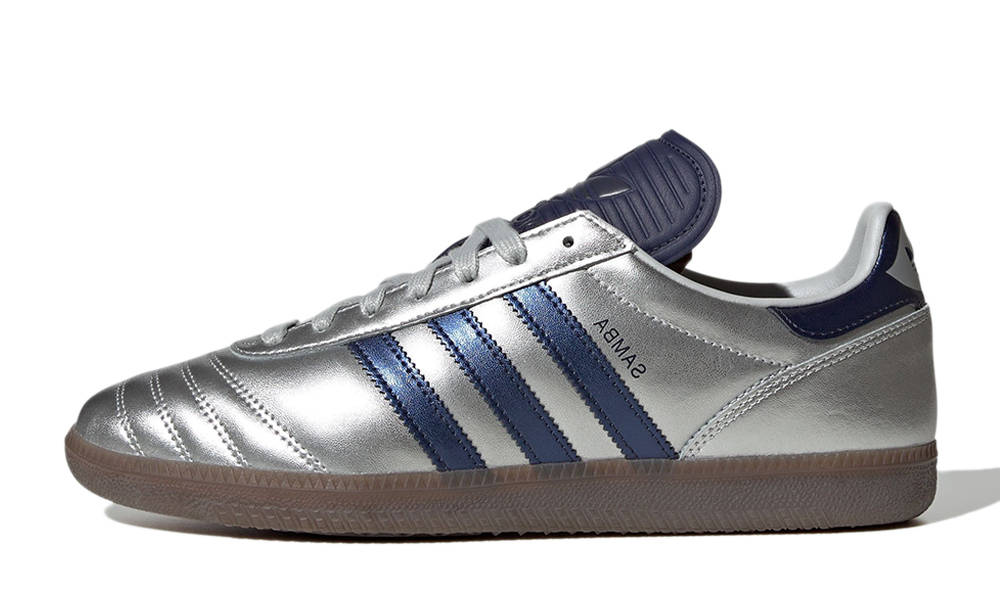 adidas Samba JP Silver Metallic Dark Blue JR2181
