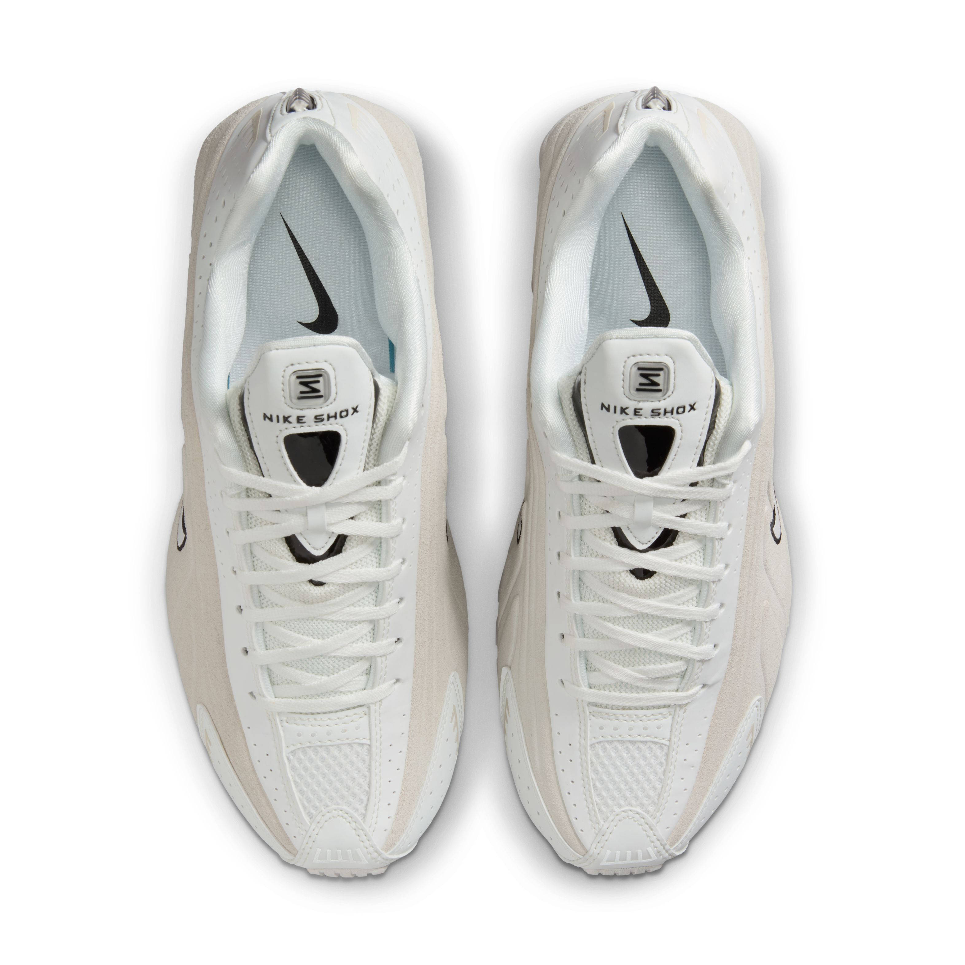 Nike Shox R4 Summit White Black Suede HQ7739 100 middle