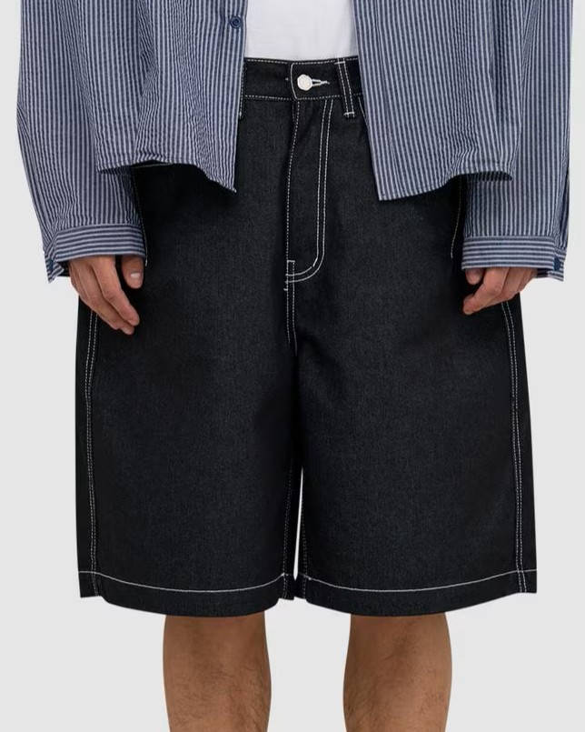 Estudio Niksen Half-Dart Raw Denim Short