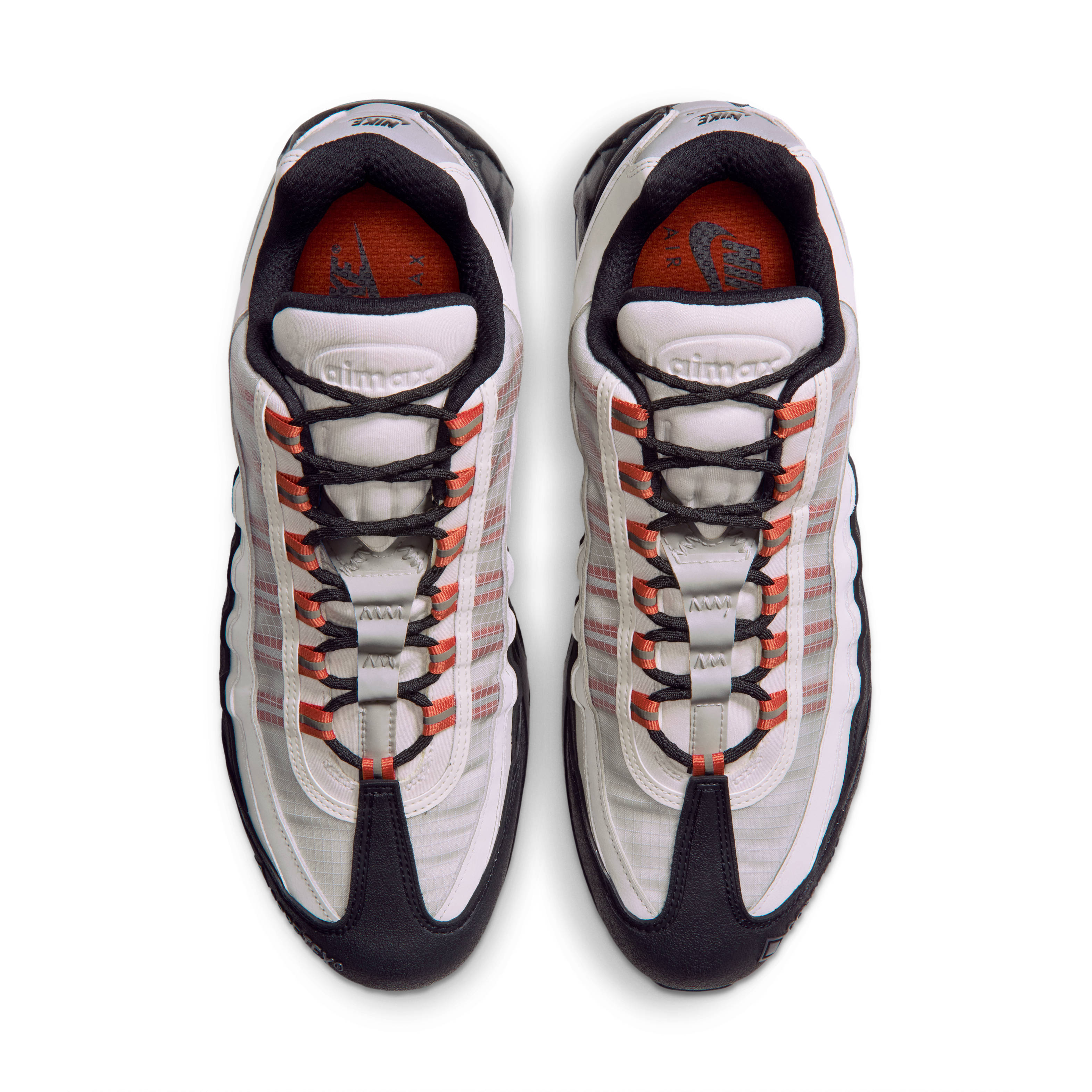 air max 95 gore-tex white orange top down
