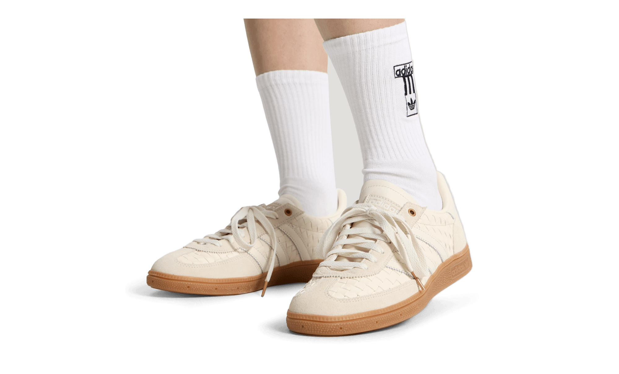 adidas Handball Spezial Wonder White Cream on foot