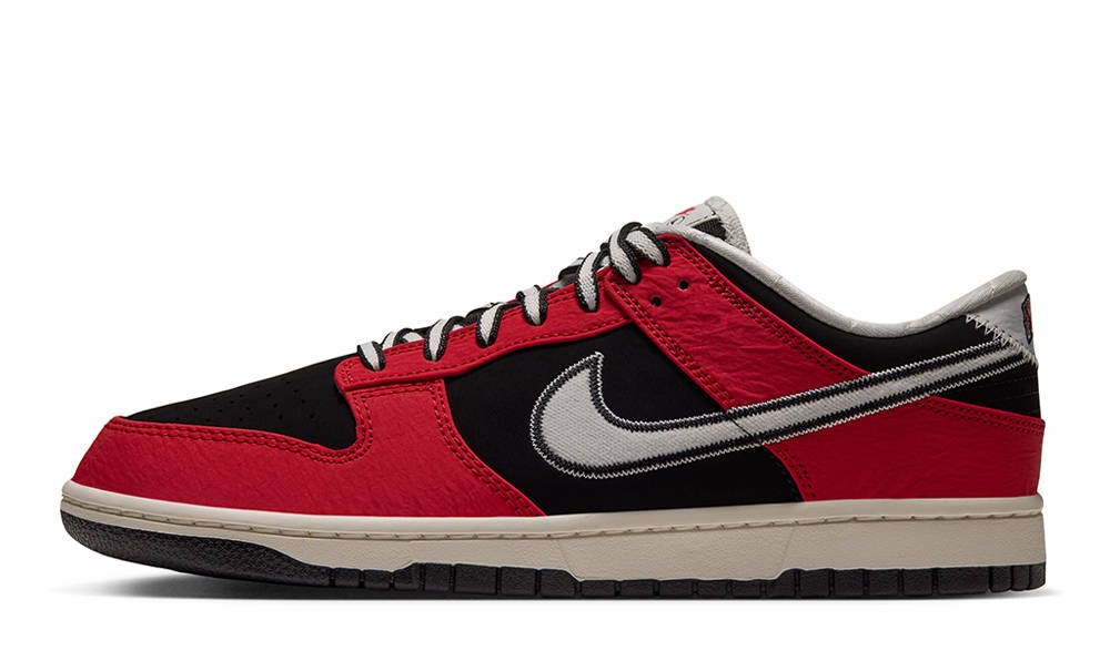 Nike Dunk Low Black University Red Sail IQ0157-001