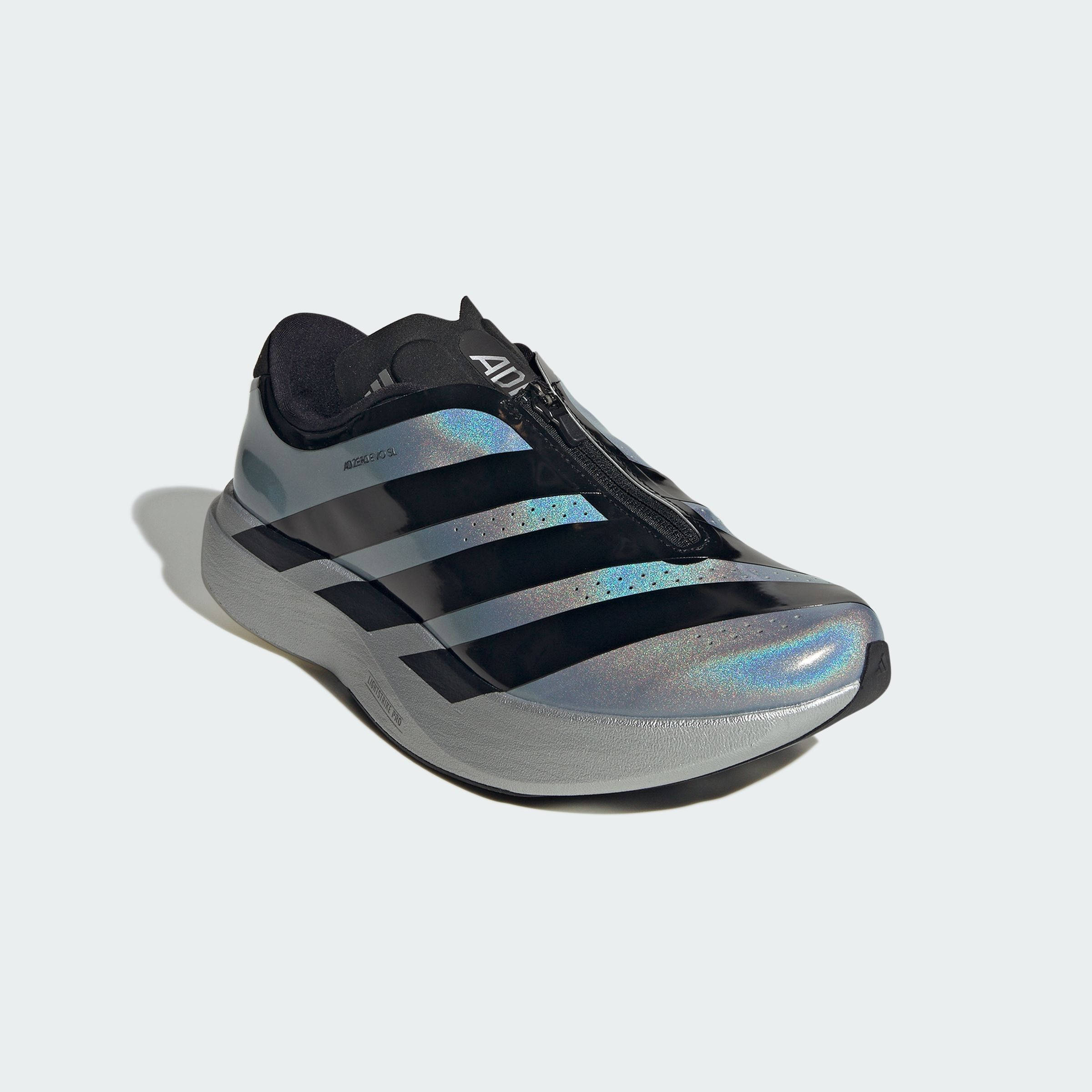 adidas Adizero EVO SL Zip Silver Metallic Black KH7787 front