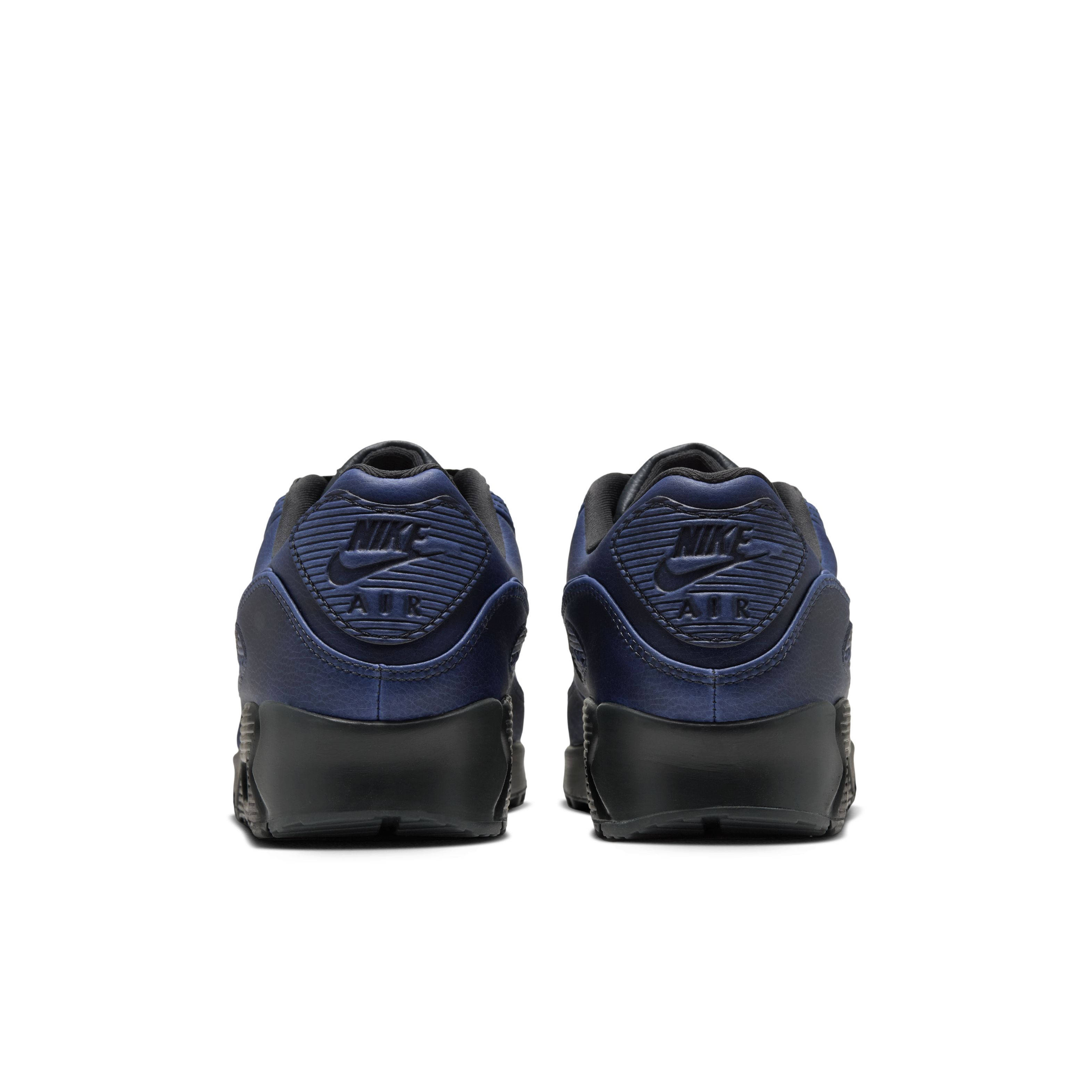 Nike Air Max 90 Premium Dark Smoke Grey Blue IQ7130 002 back