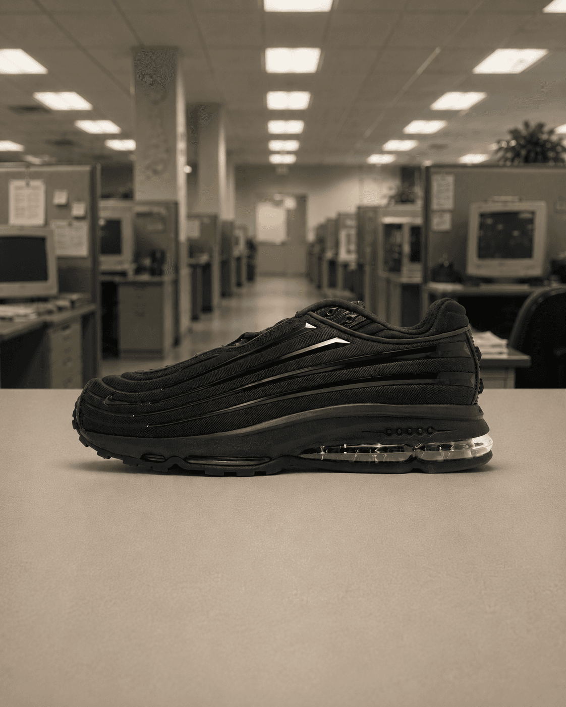 air max 2000 office background 2000s era cubicle