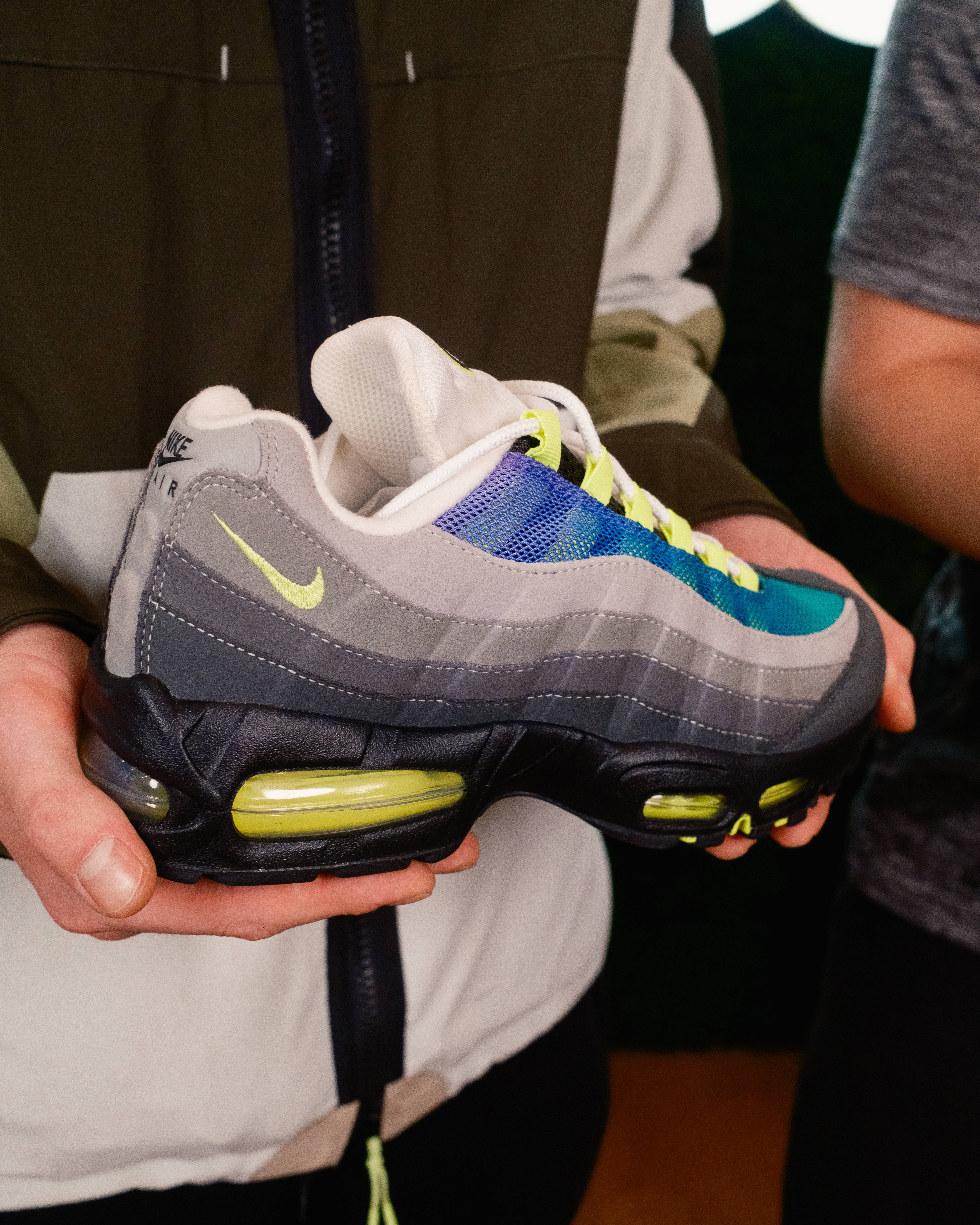 Lorenz OG Nike Air Max 95 custom in-hand shot