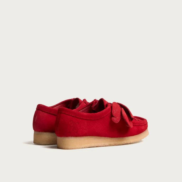Damson Madder x Clarks Wallabee Lace Up Red AW26 DM 4159 back