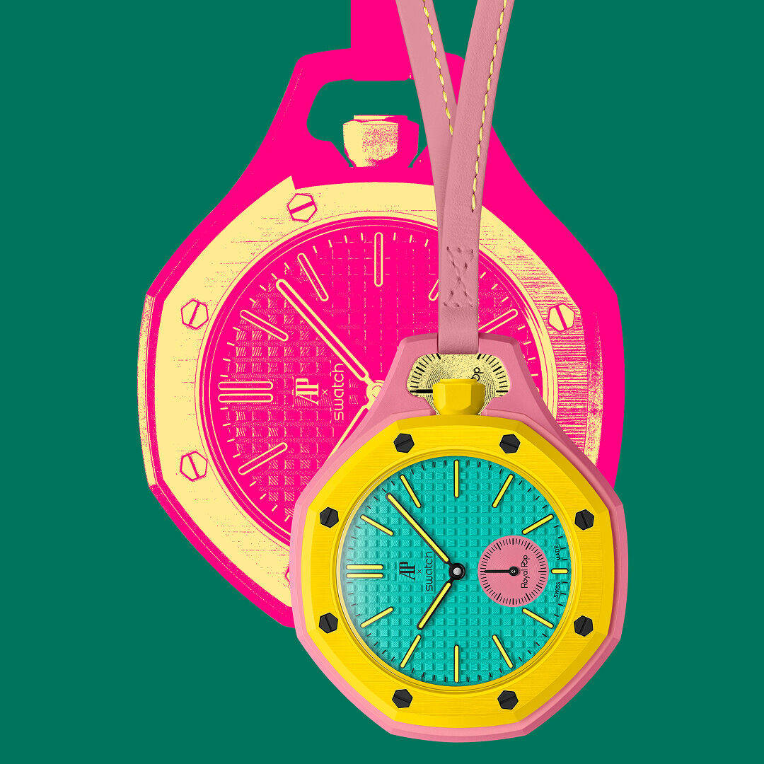 AP x Swatch Royal Pop graphic