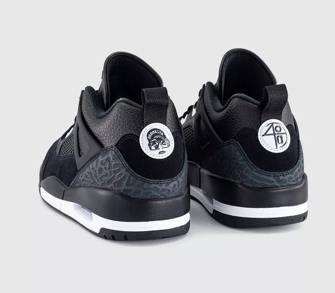 Jordan Spizike Low Black White White Anthracite Back