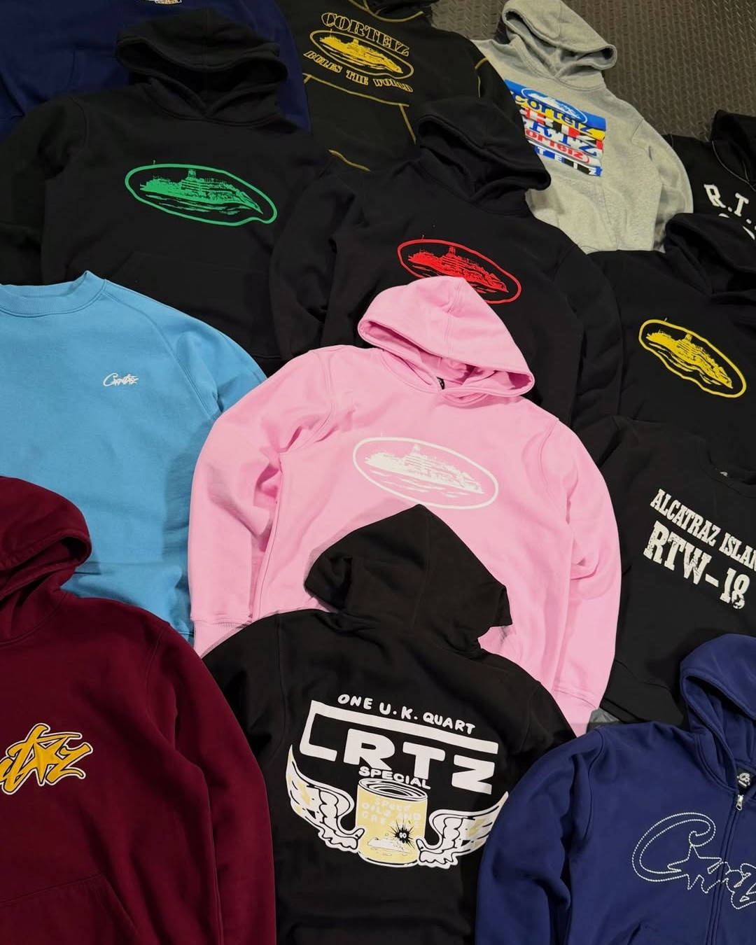 corteiz lotto drop 2026 flatlays