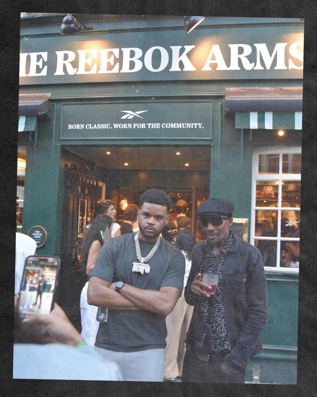 k trap and mc bushkin outside the reebok arms