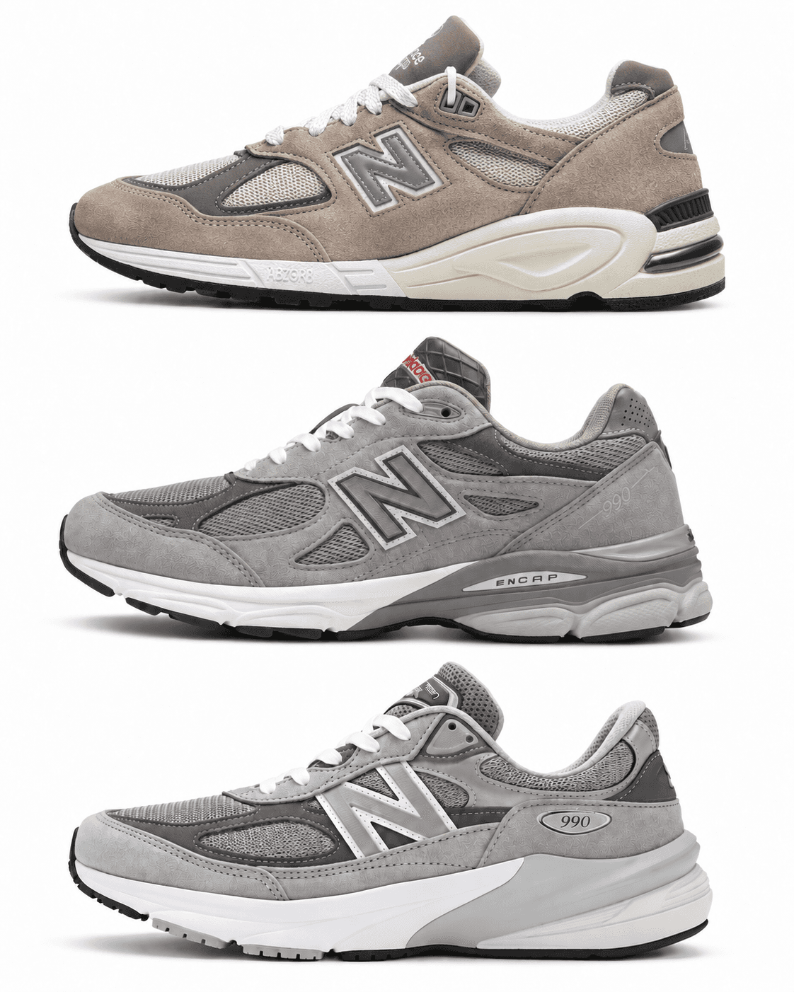 new balance 990 series include the v1, v3 and v6