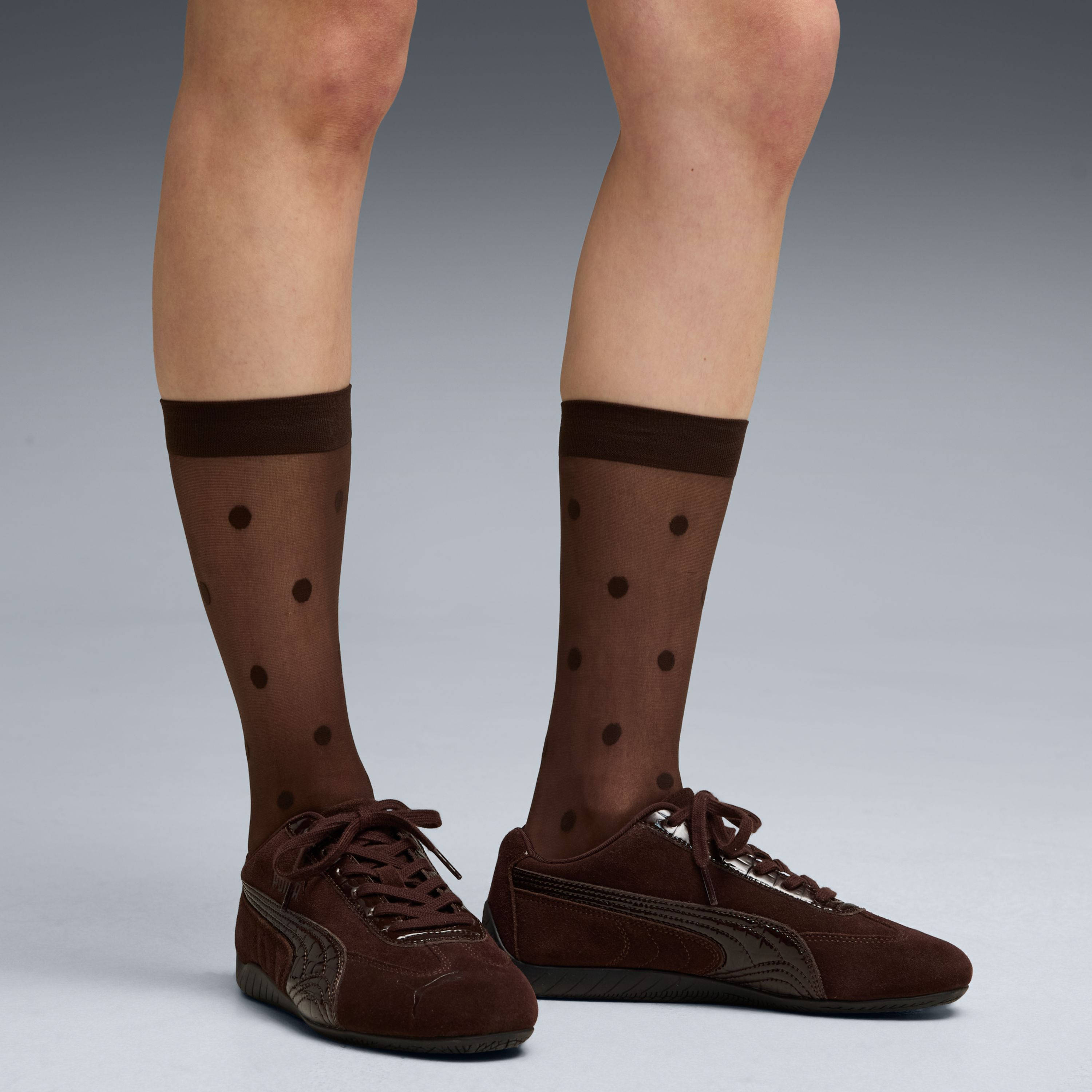 PUMA Speedcat Croc Chocolate Fondue 407674 01 on foot