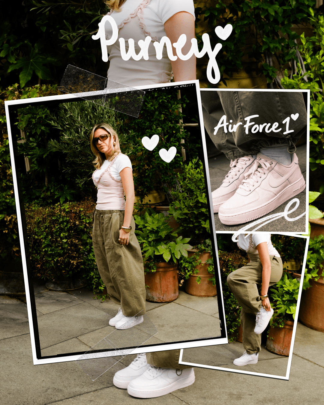 cool girl shoe on pose styling the air force 1 female streetwear
