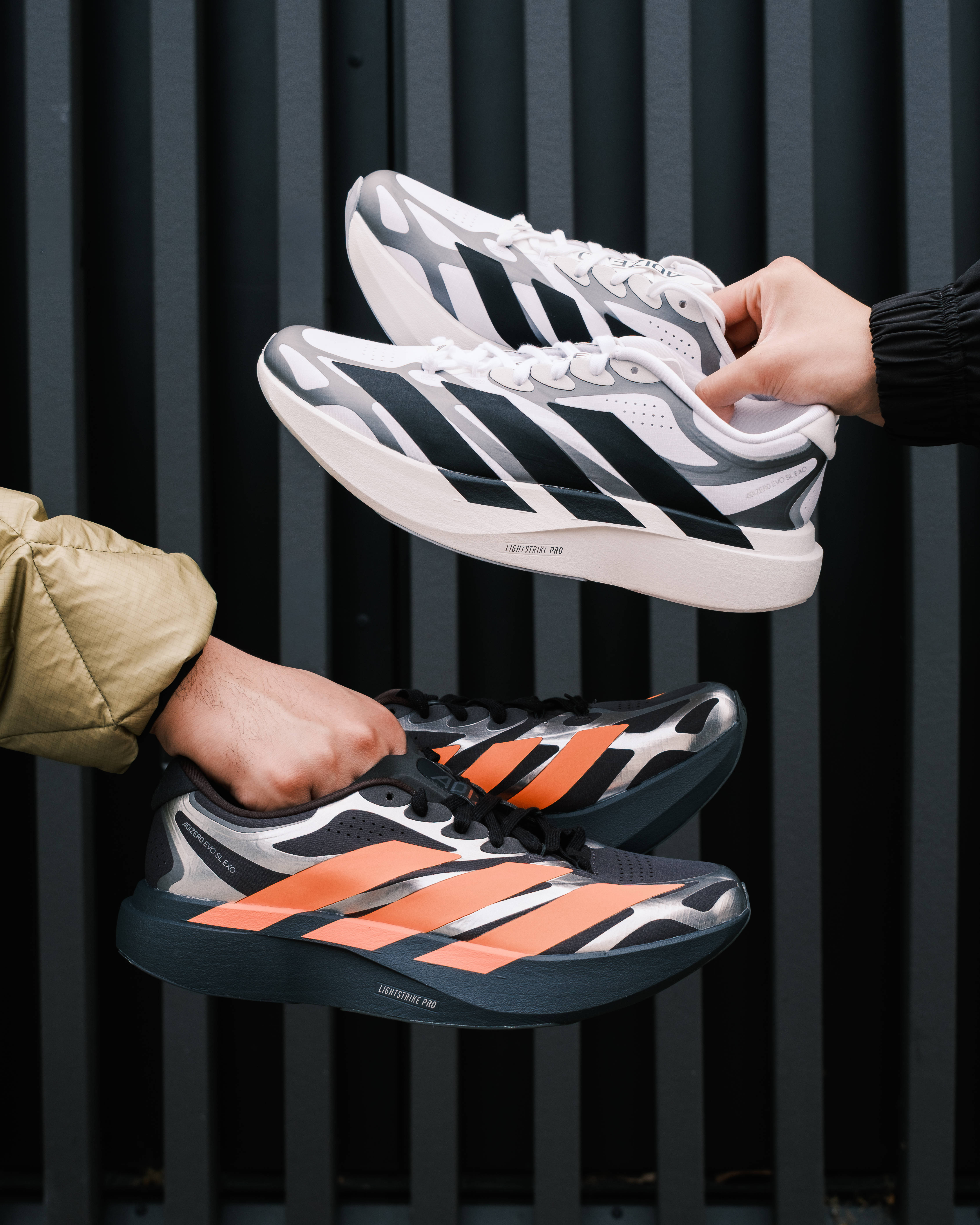adidas evo sl exo in-hand editorial images