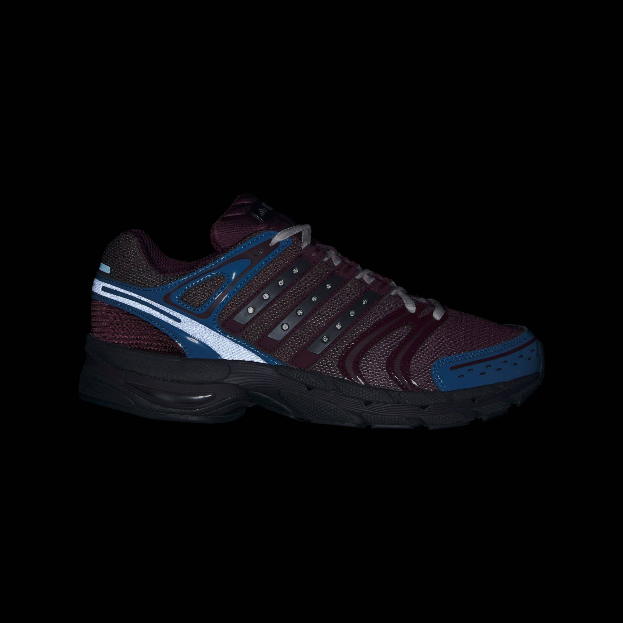 adidas Adistar Control 5 X Hardies Ruby Maroon HQ5289 in the dark