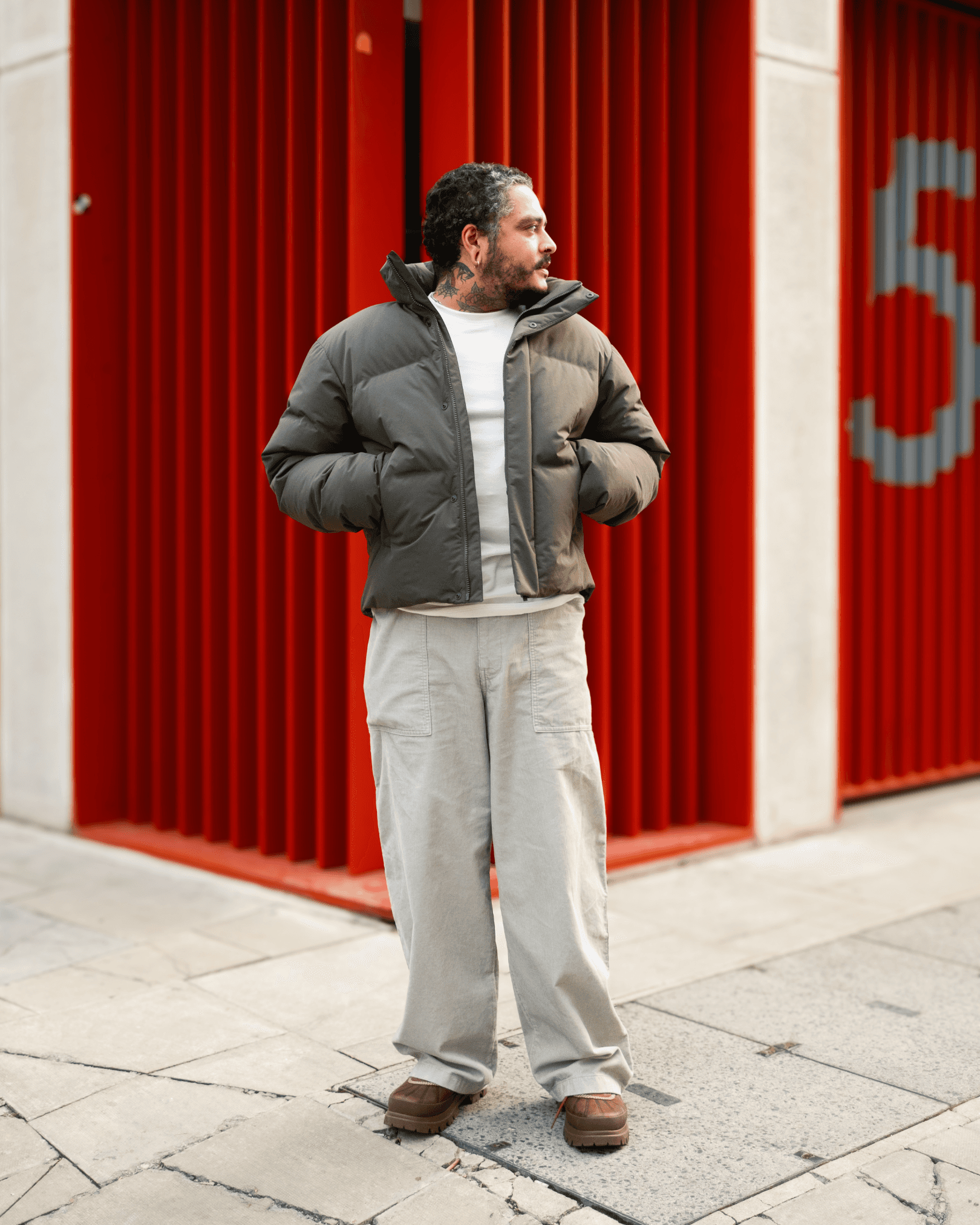 Corduroy Work Trousers Grey