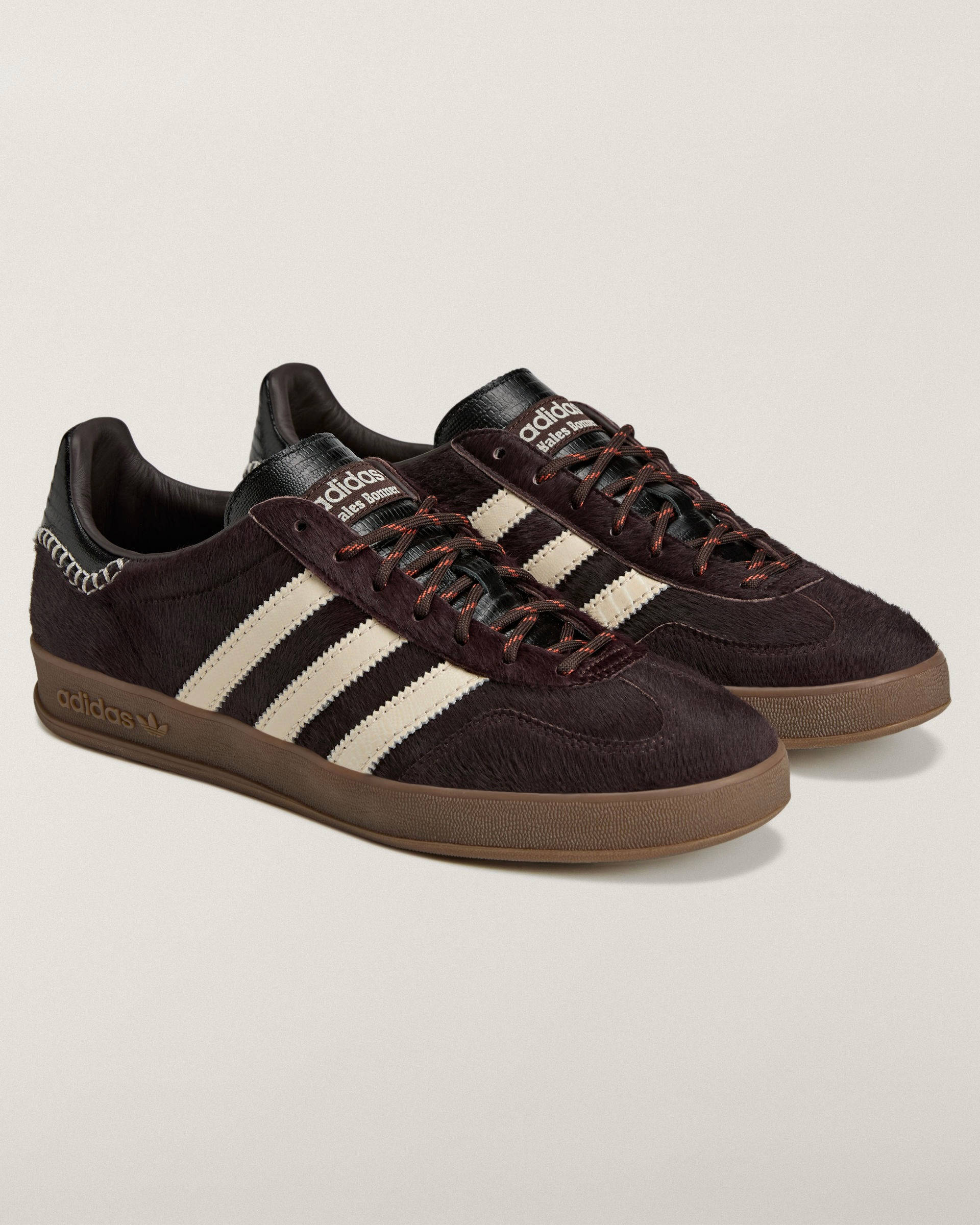 adidas gazelle silver green womens Wales Bonner Pony Hair Samba — Cream White / Mystery Brown – La Garçonne