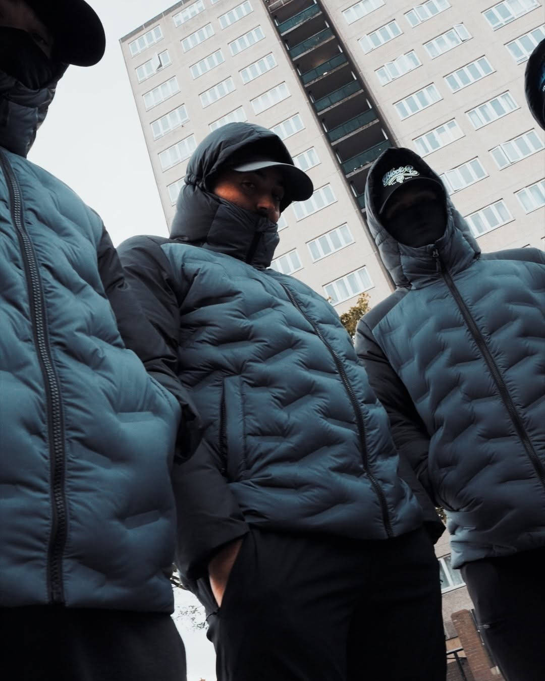 block P puffer editorial shoot