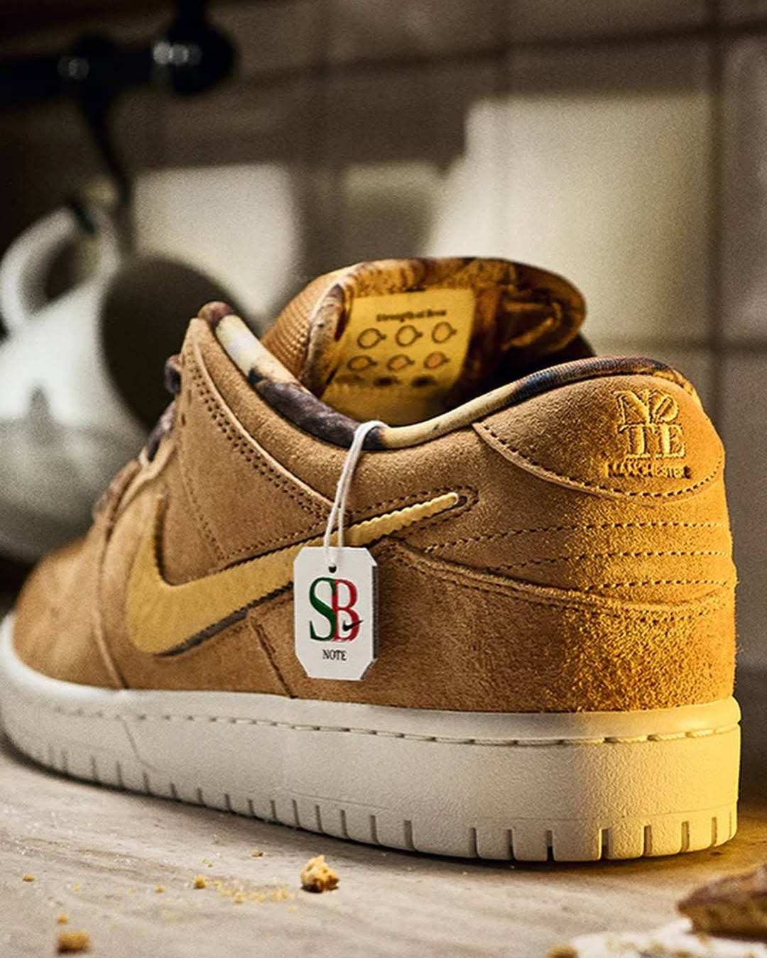NOTE Manchester x Nike SB Dunk "Tea & Biscuits" editorial blog images