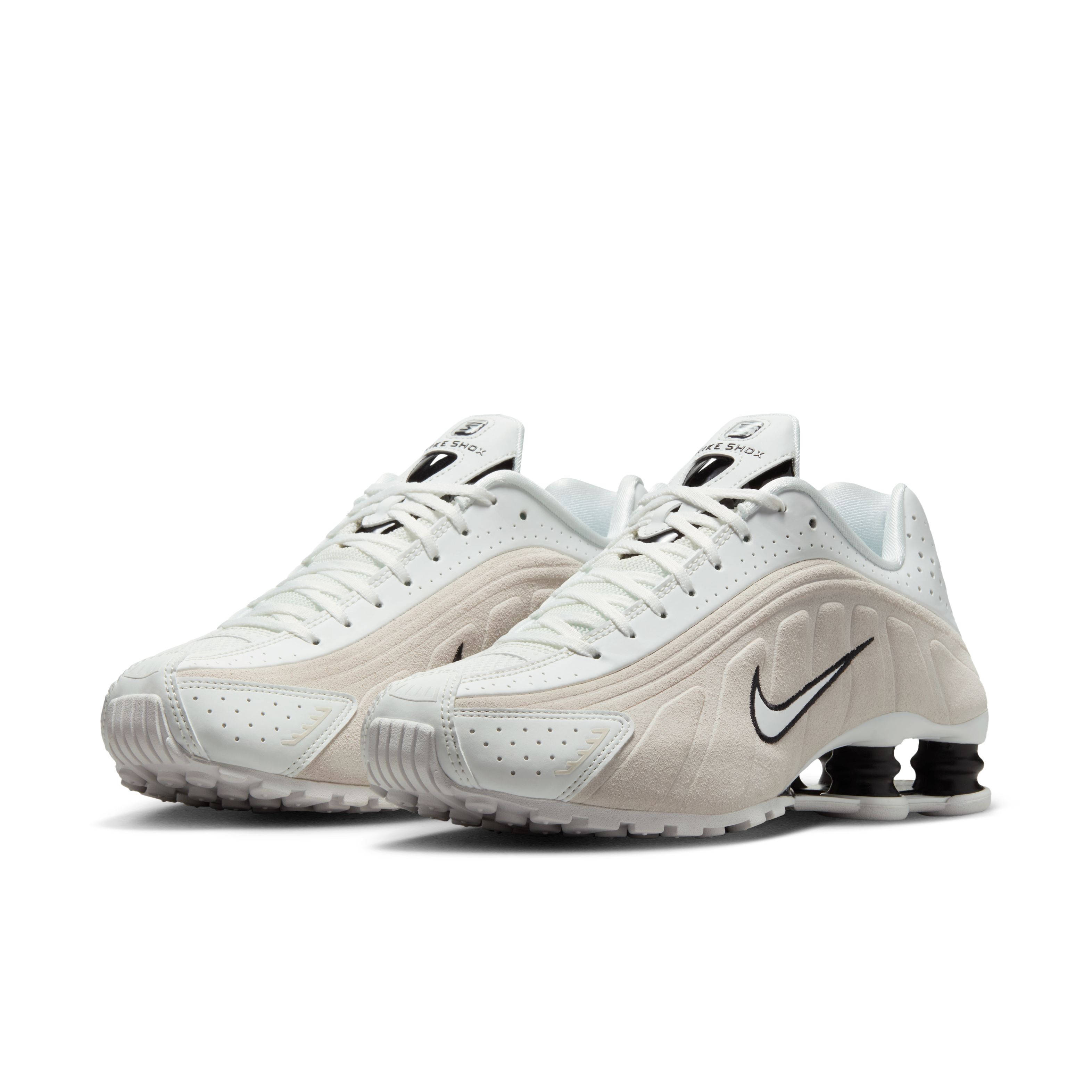 Nike Shox R4 Summit White Black Suede HQ7739 100 front