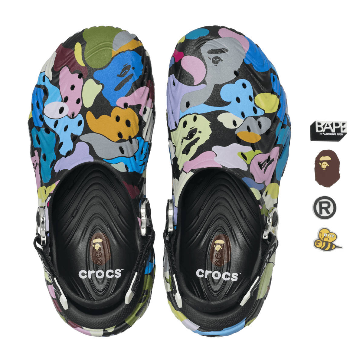 BAPE x Crocs Echo Clog 2 Black Multi Top