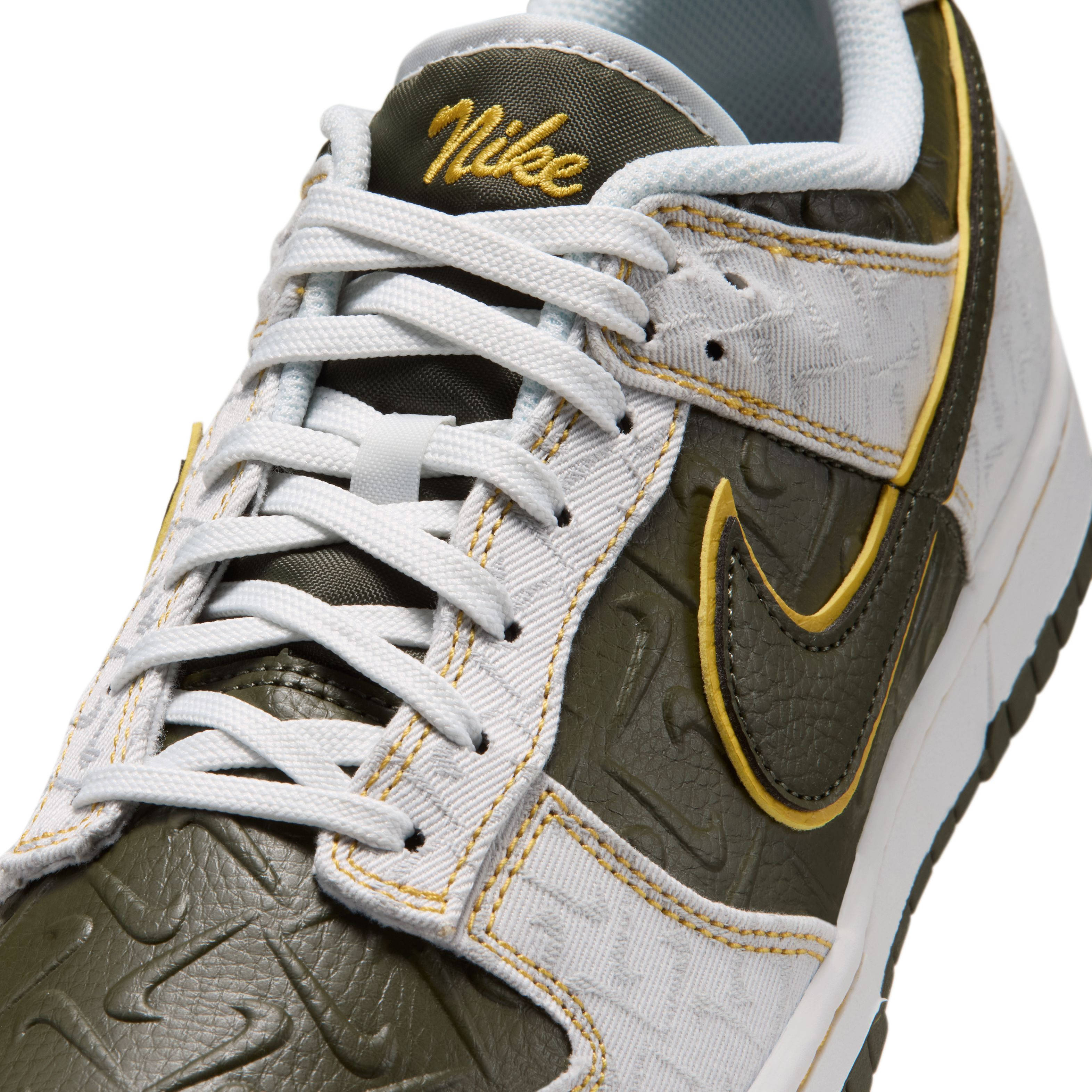 Nike Dunk Low Retro Swoosh Embossed White Cargo Khaki IX7260 133 side