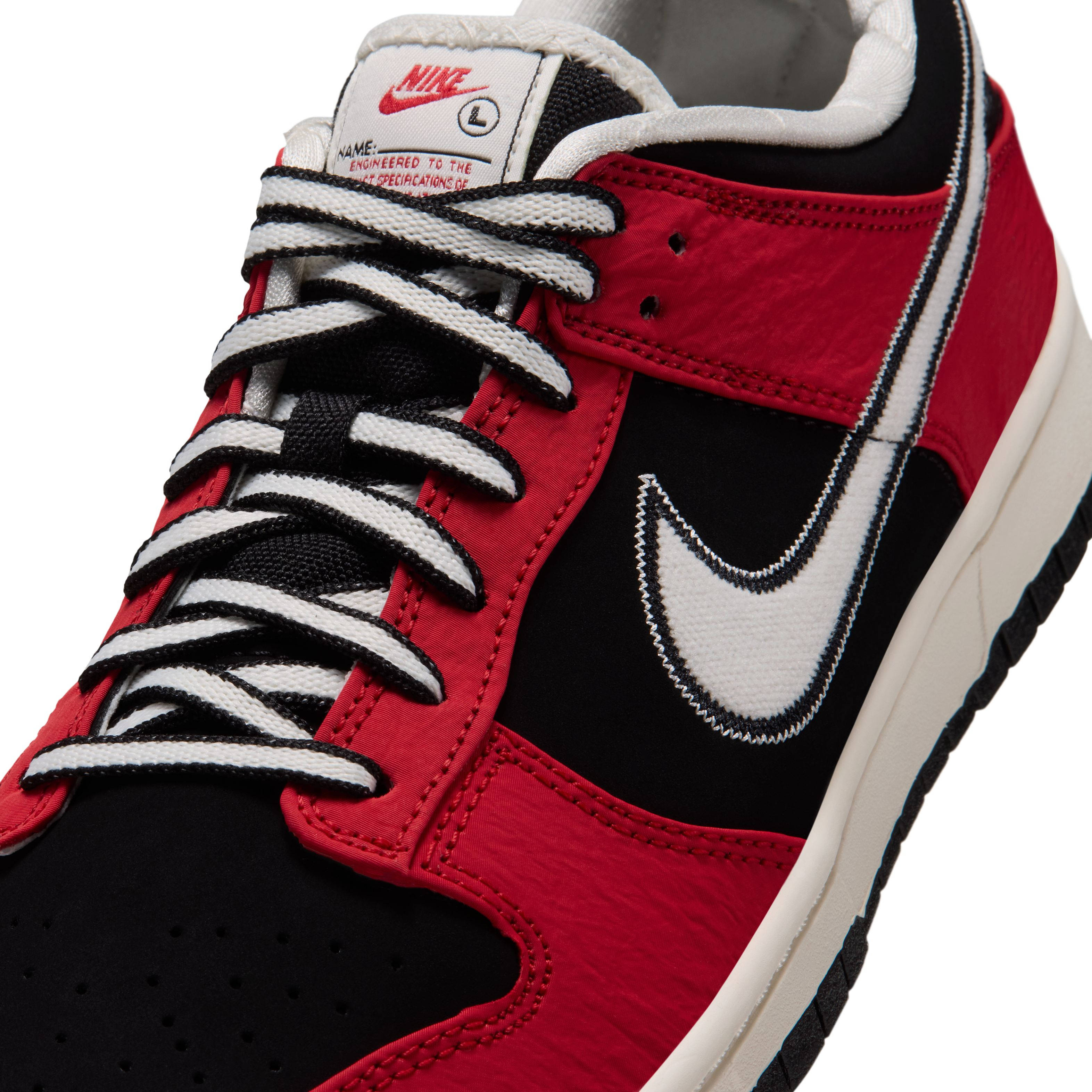 Nike Dunk Low Black University Red Sail IQ0157 001 side