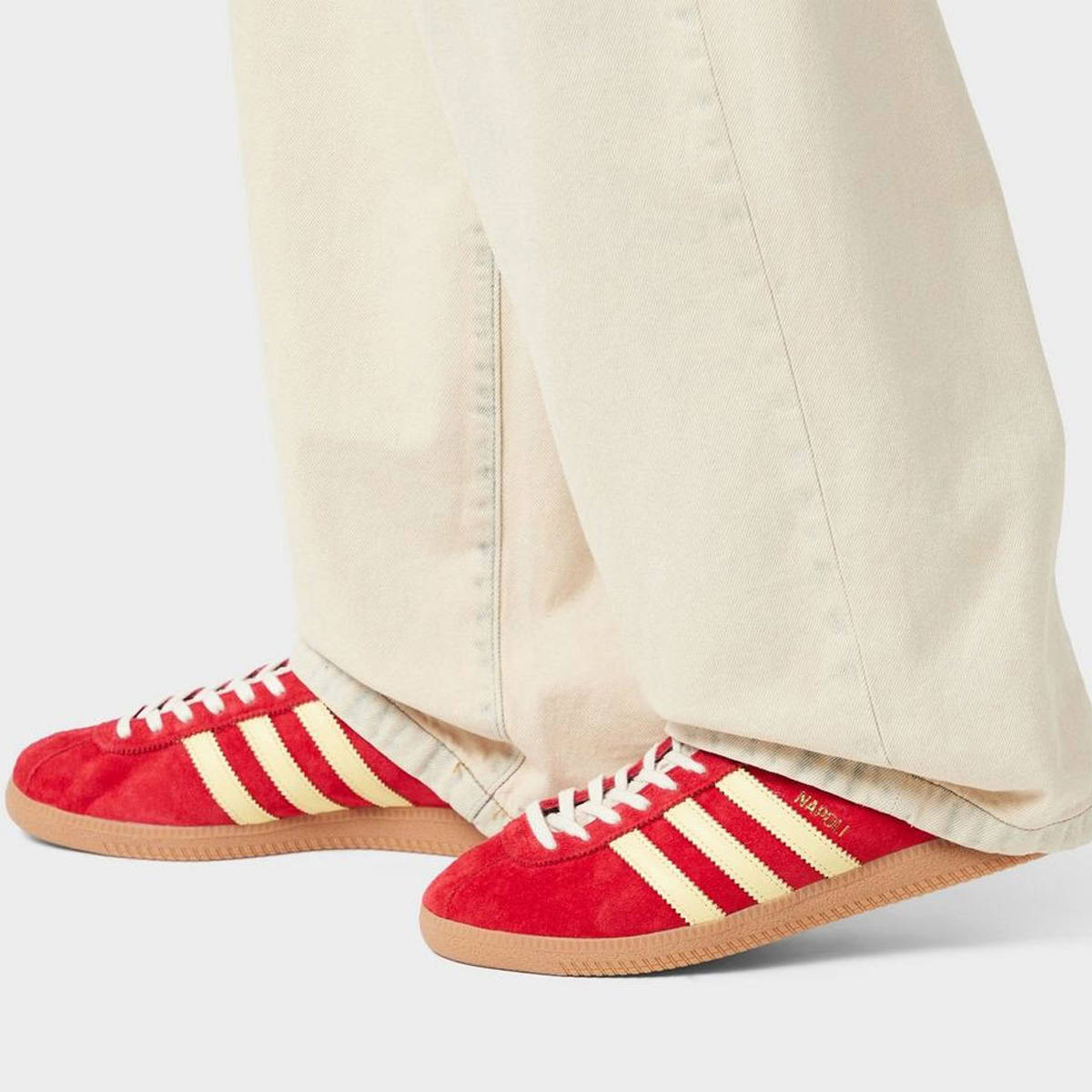 size x adidas Napoli Pizza Pack Red On Foot