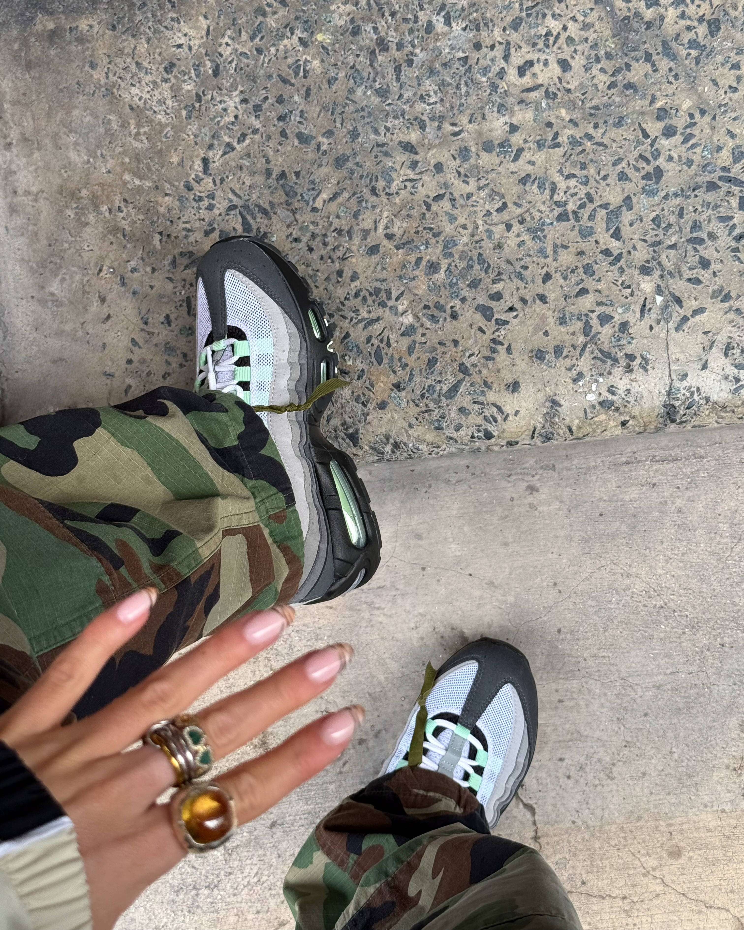 nike air max 95 fresh mint top down