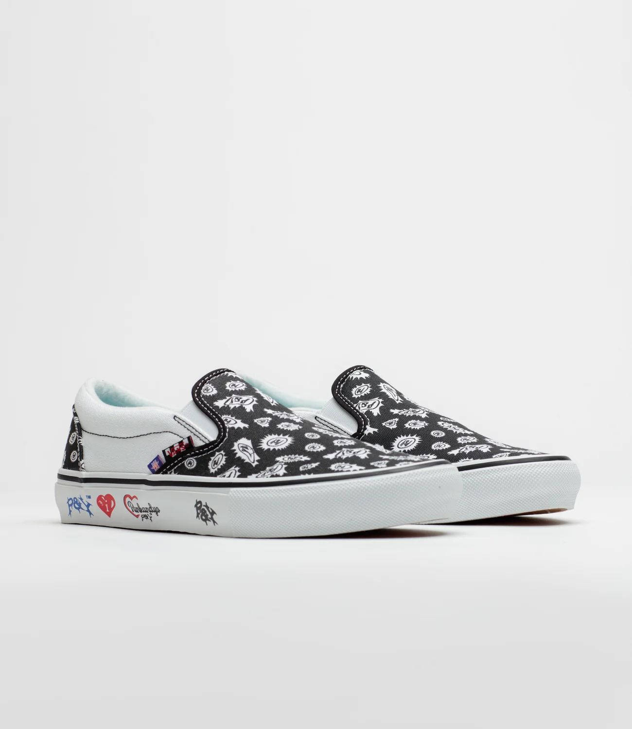 PUNKANDYO x Vans Skate Slip On Black White VN000EKPY28 front
