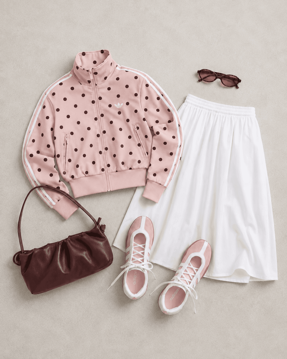 SATIN POLKA DOTS TT Track Top
