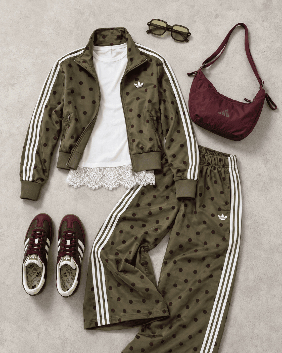 SATIN POLKA DOTS TT Track Top