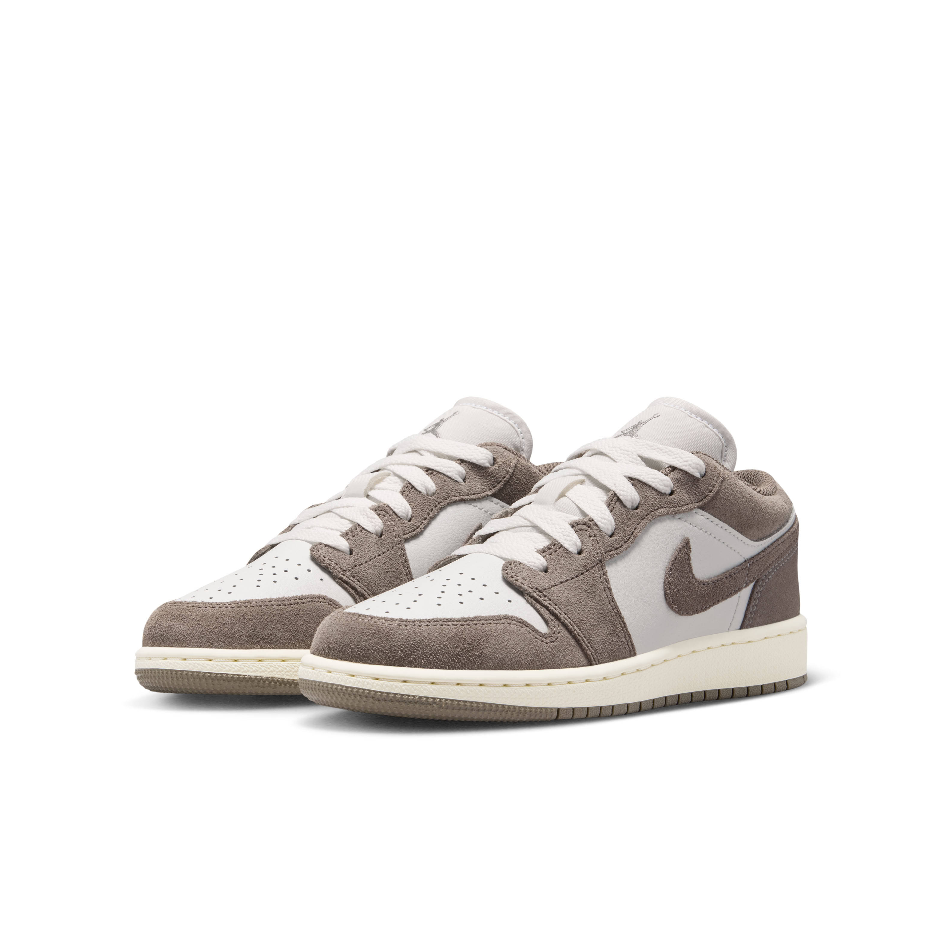 Air Jordan 1 Low GS Olive Grey Enigma Stone Front
