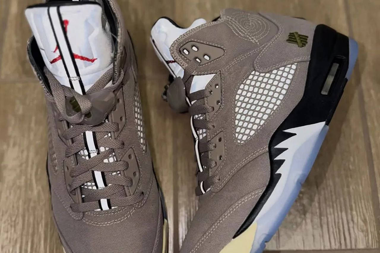 UNDEFEATED x Air Jordan 5 Moon Fossil side