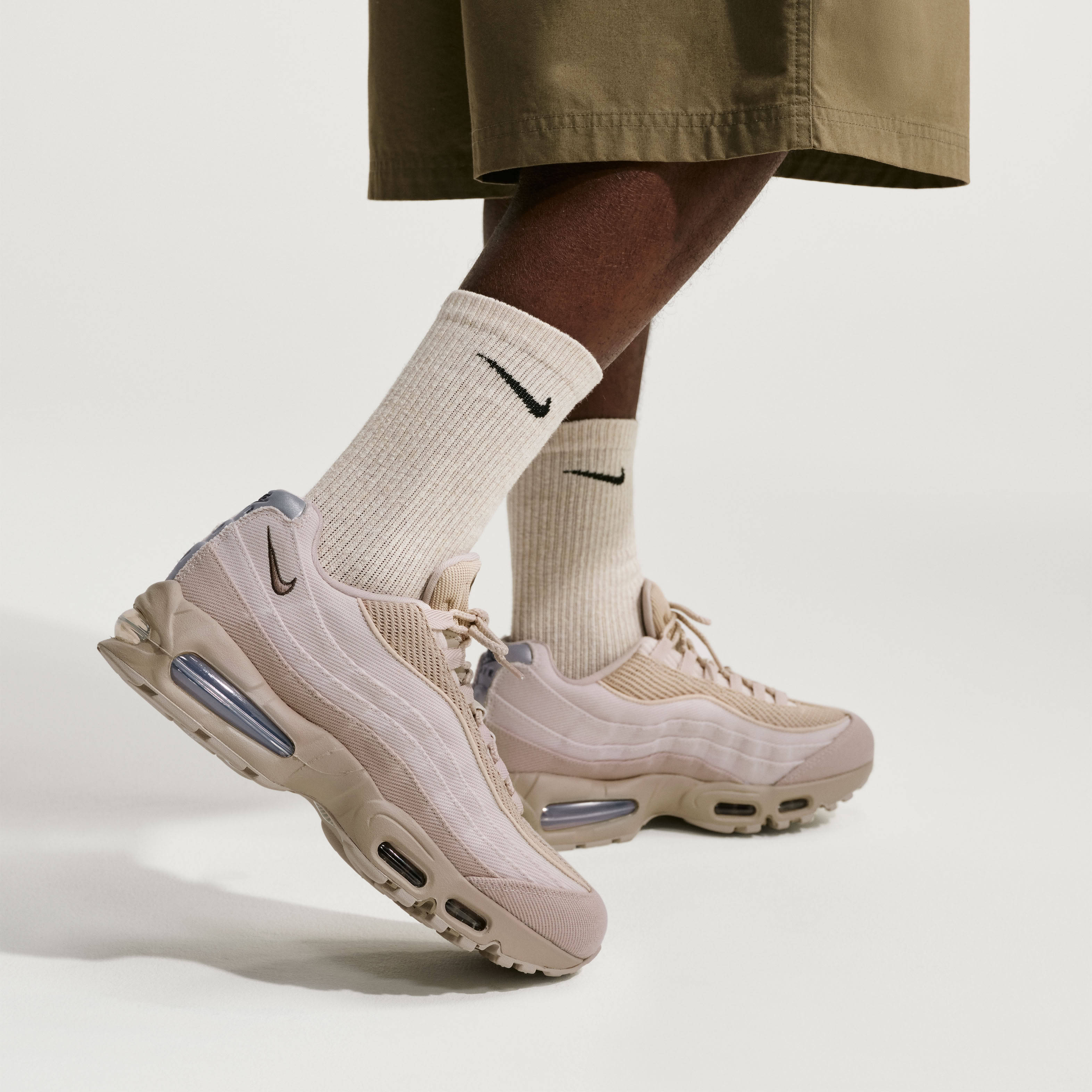 Nike Air Max 95 Canvas Cream On Feet
