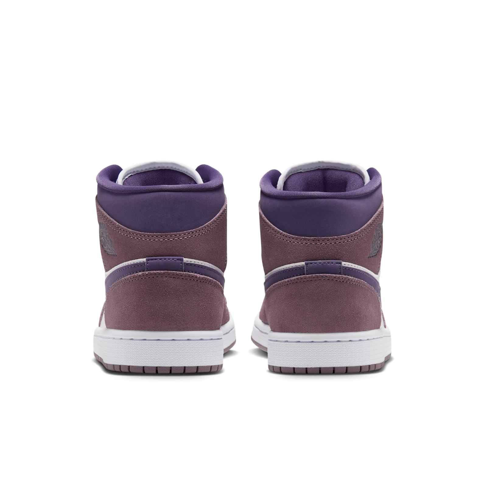Air Jordan 1 Mid Purple Smoke White BQ6472 113 back