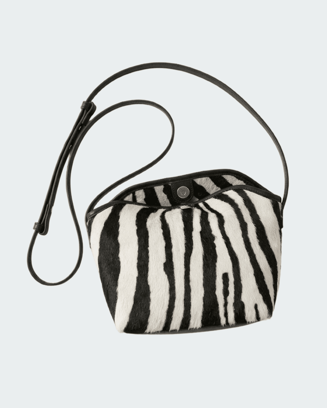 ASOS DESIGN hair on leather mini flap top crossbody bag