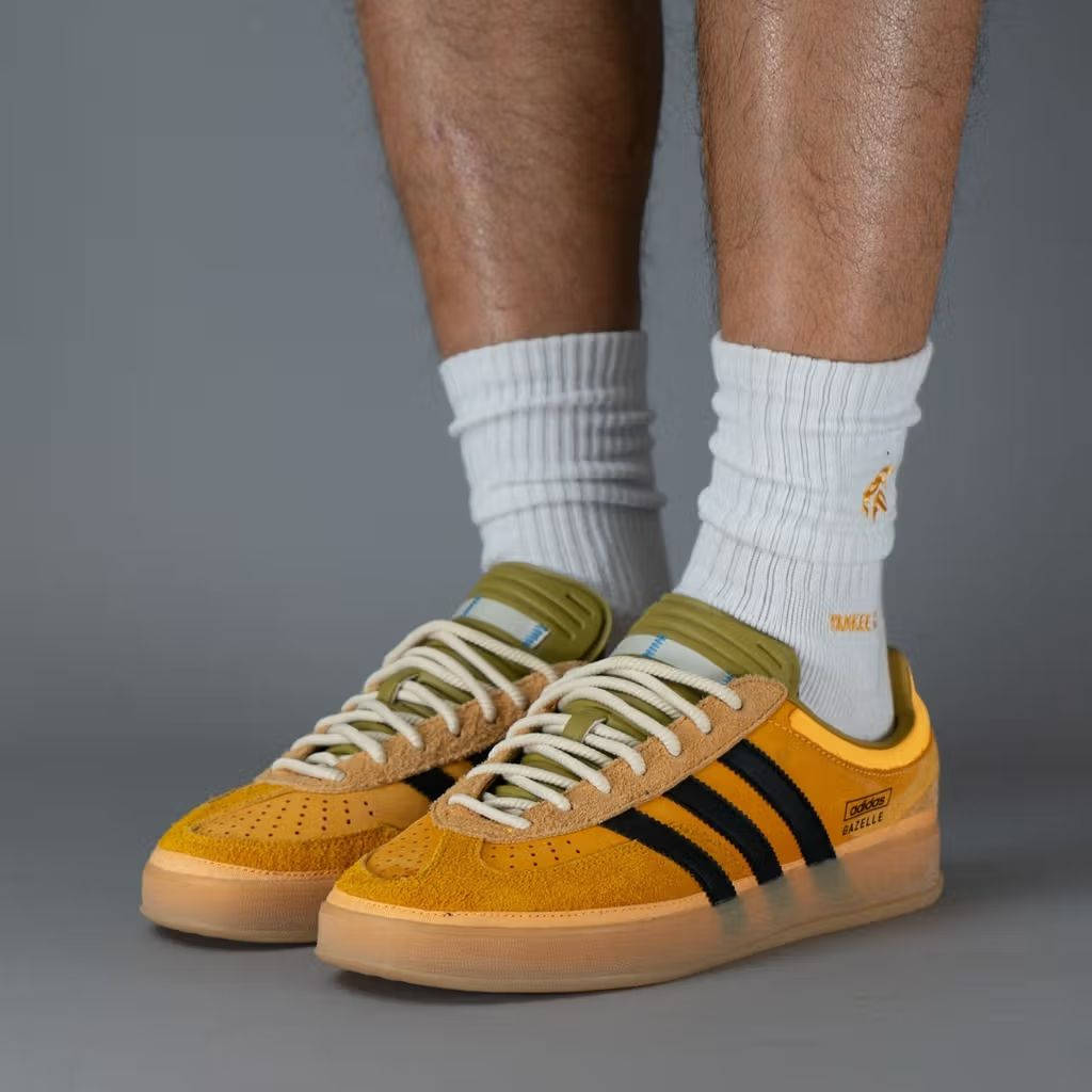 Bad Bunny x adidas Gazelle Indoor Solar Gold KI2592 feature