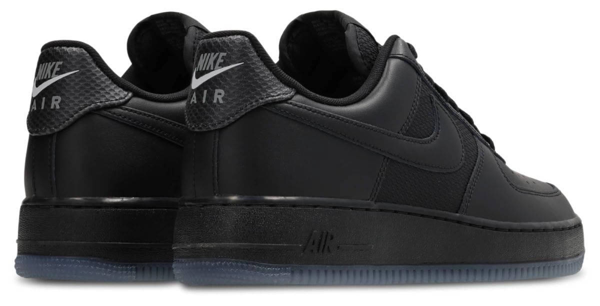 Nike Air Force 1 Low Black Light Smoke Grey Heel