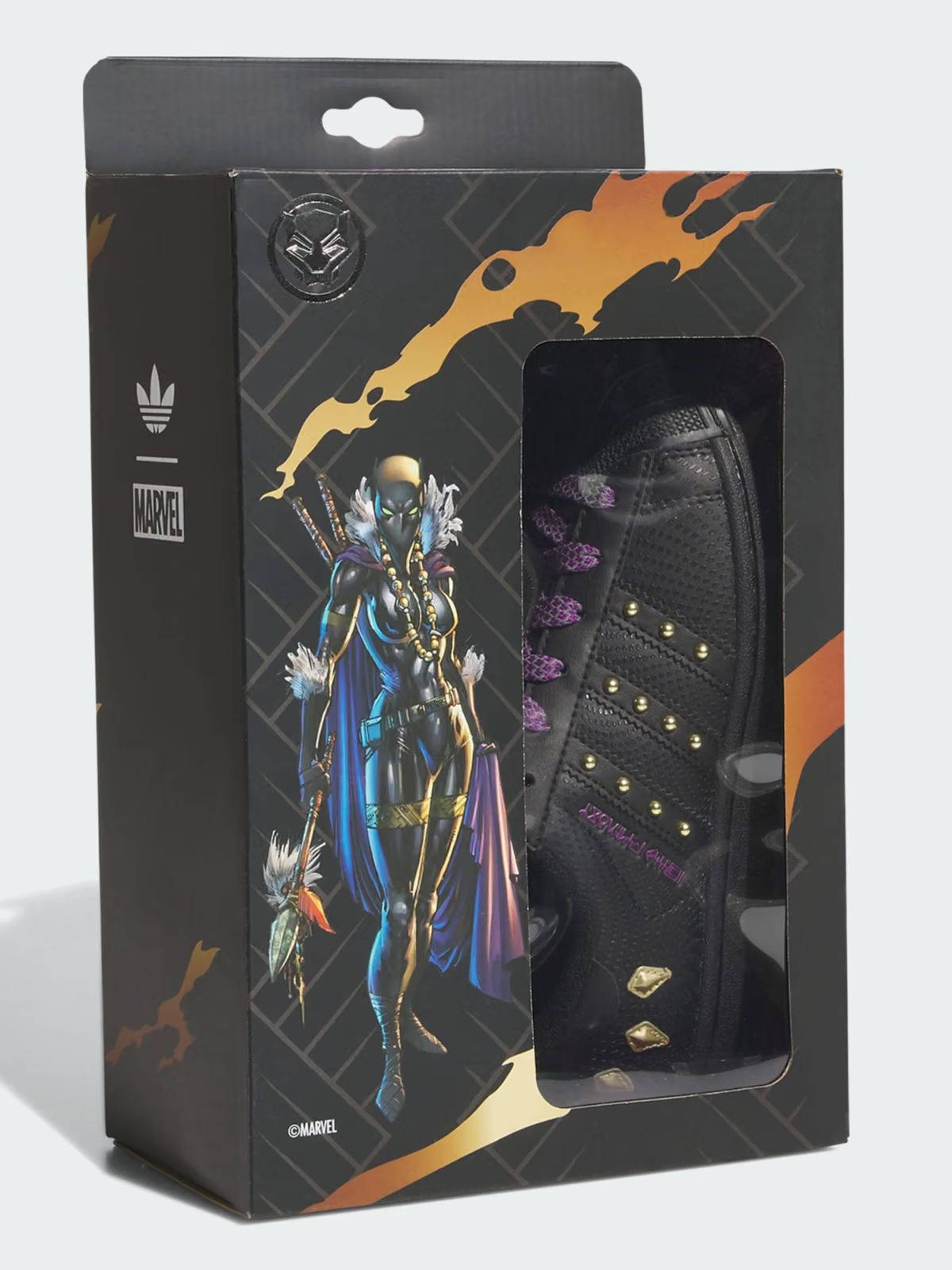 Marvel x adidas Superstar Black Panther side