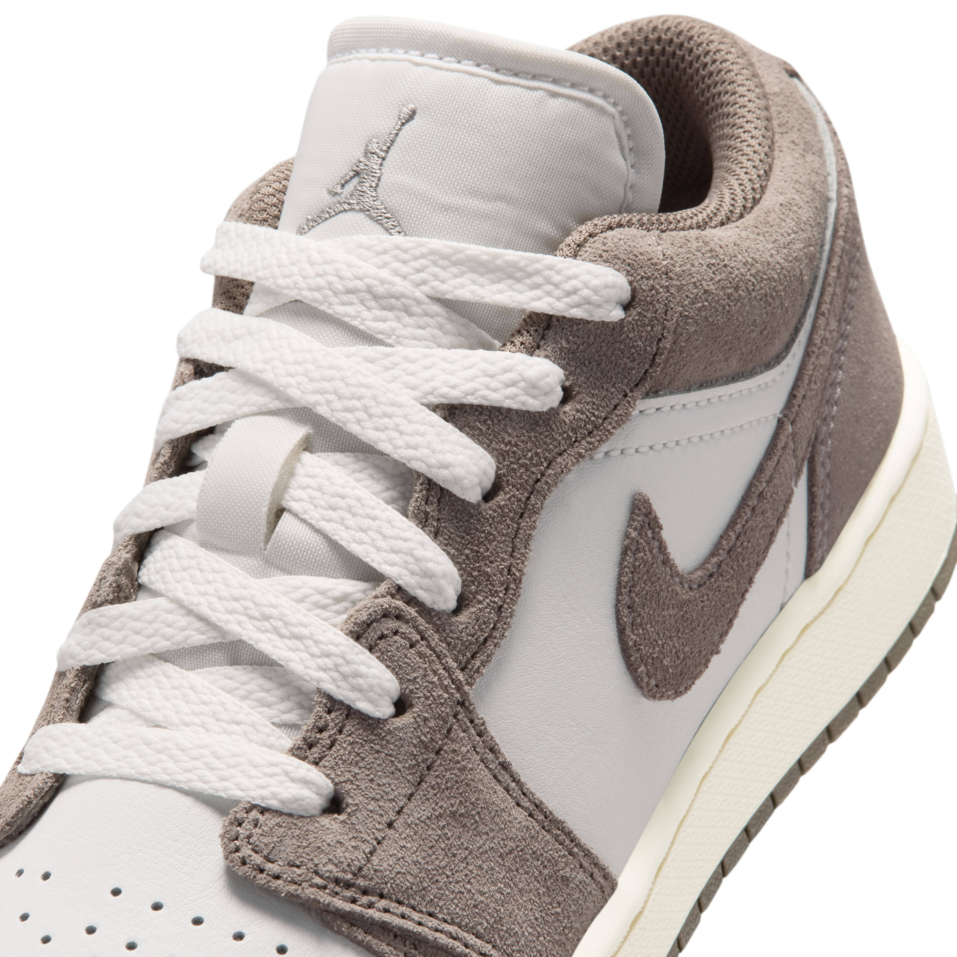 Air Jordan 1 Low GS Olive Grey Enigma Stone Detail