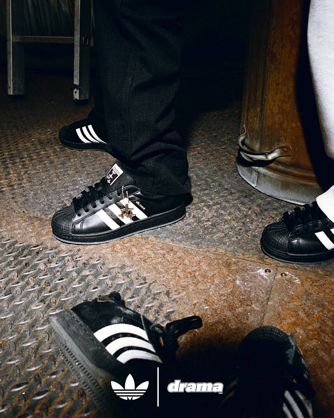 drama calls adidas superstar black white