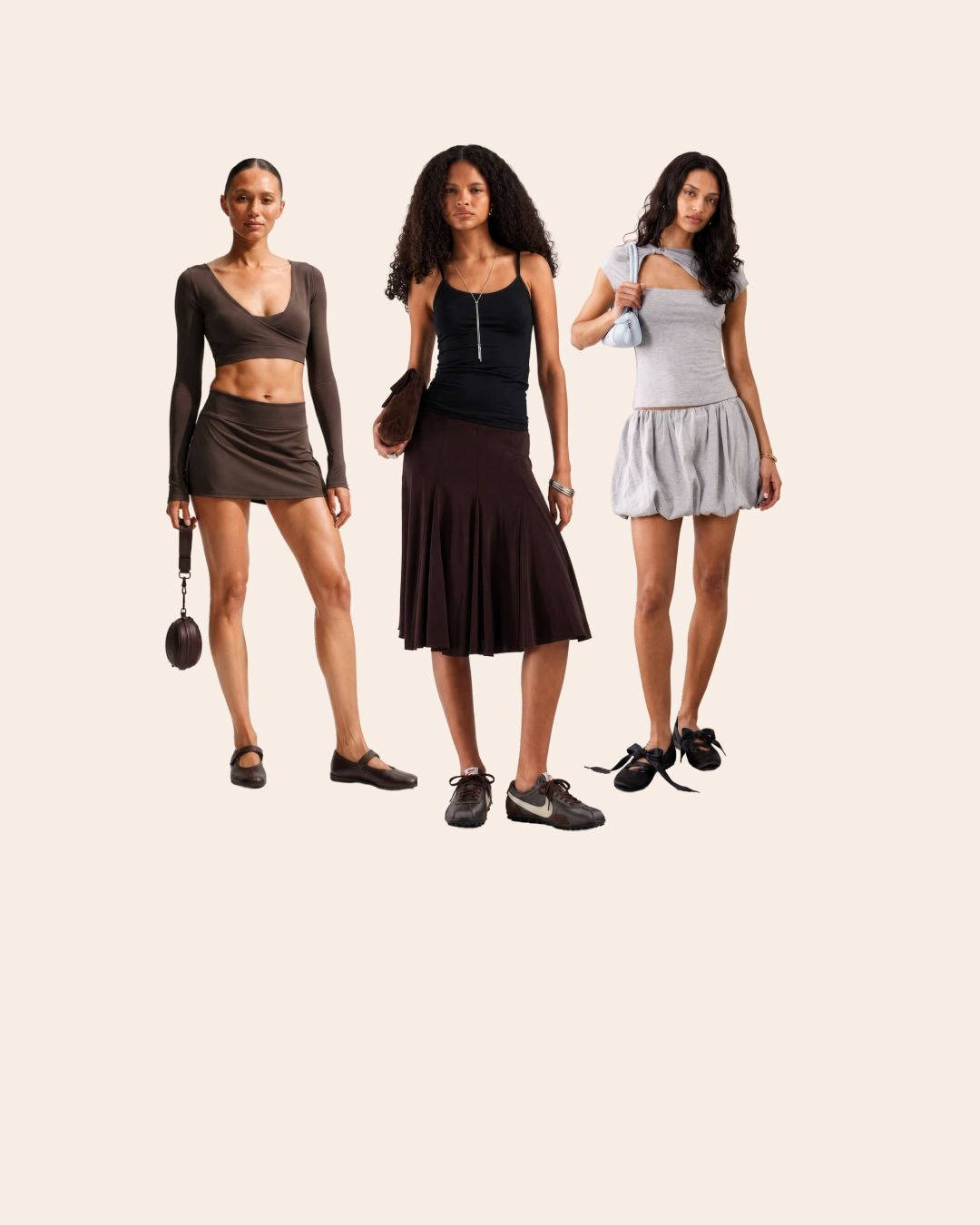 Skirts and sneakers