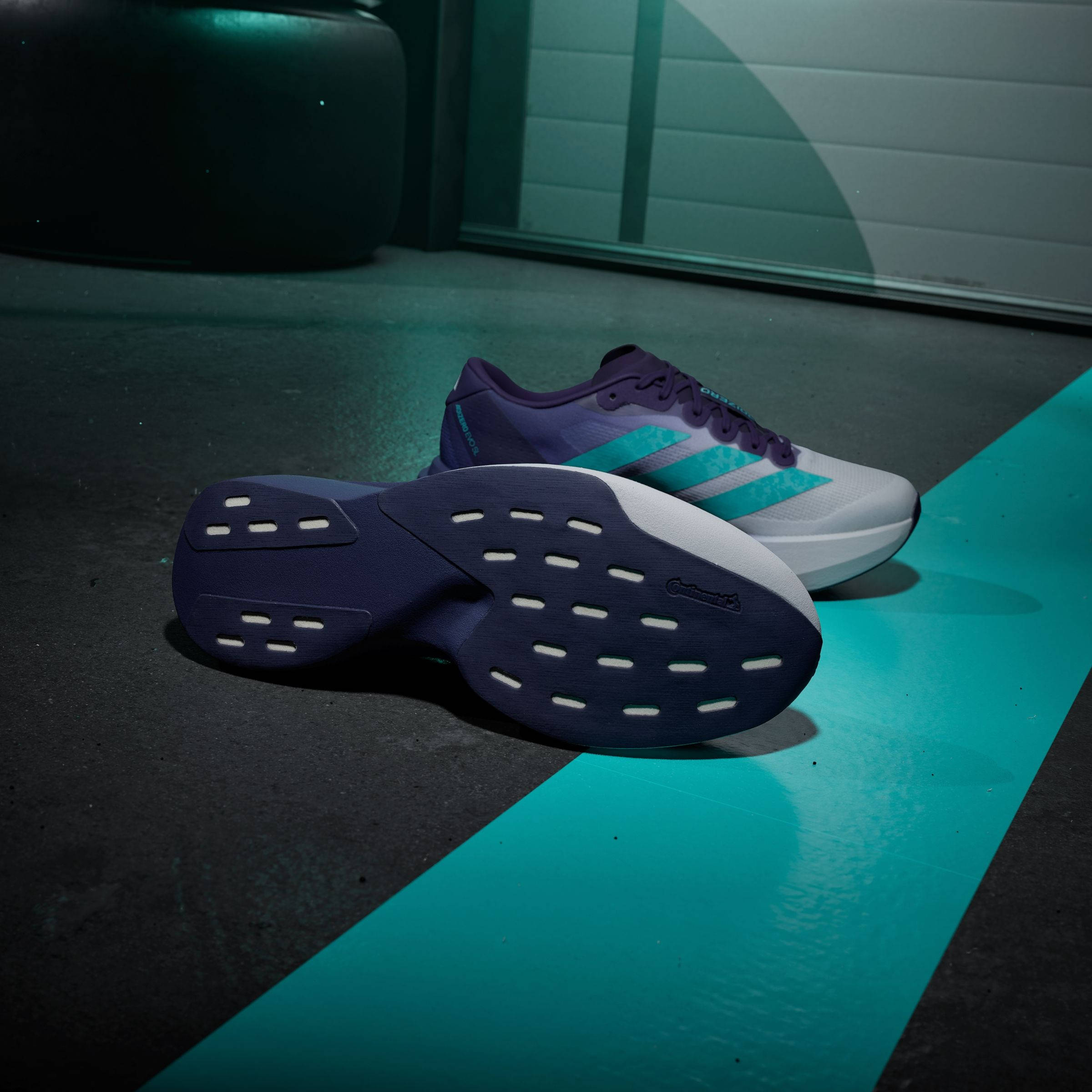 adidas EVO SL Mercedes AMG Petronas F1 Blue Tint Purple KI7862 front