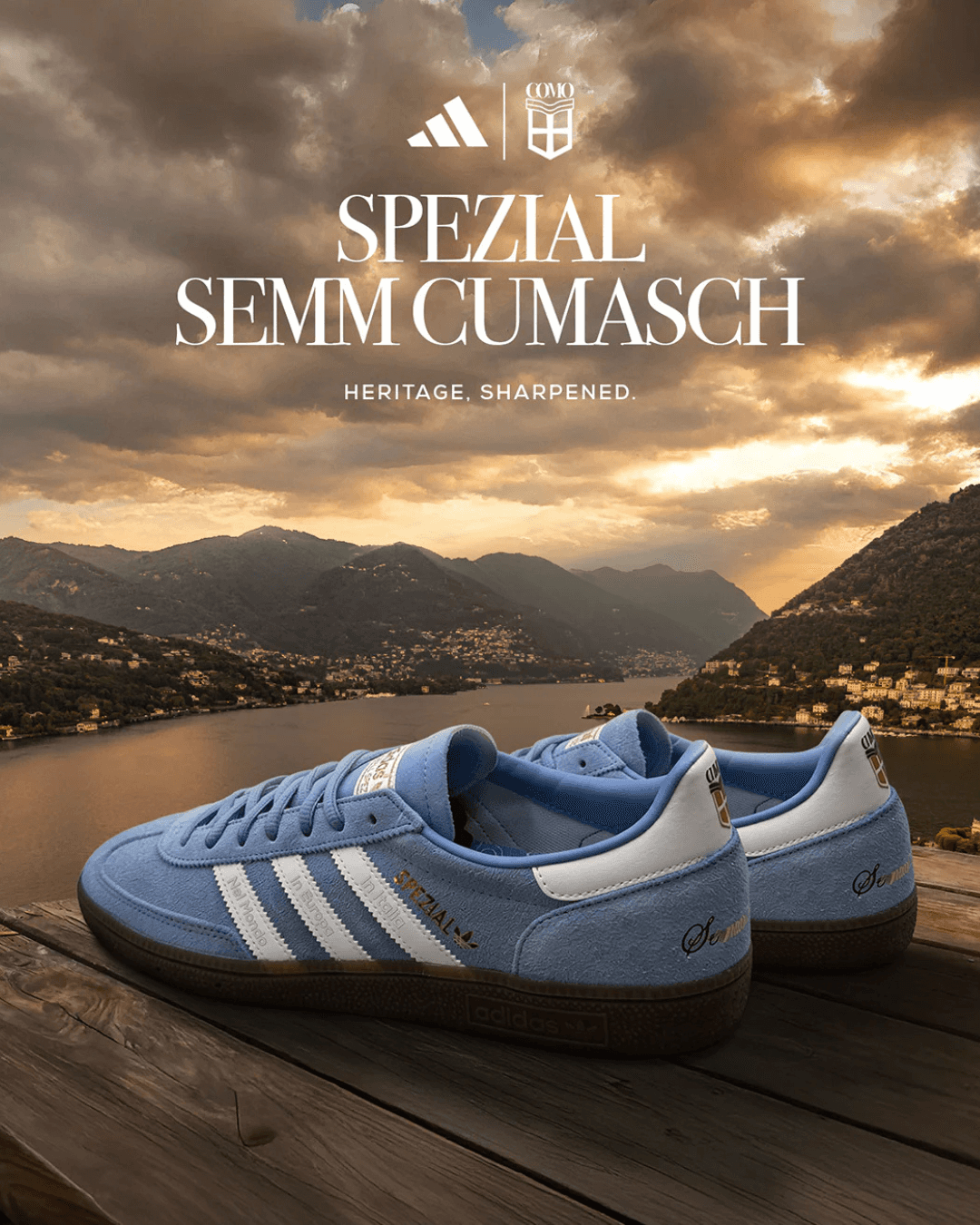 Como 1907 x adidas Handball Spezial Premium Blue